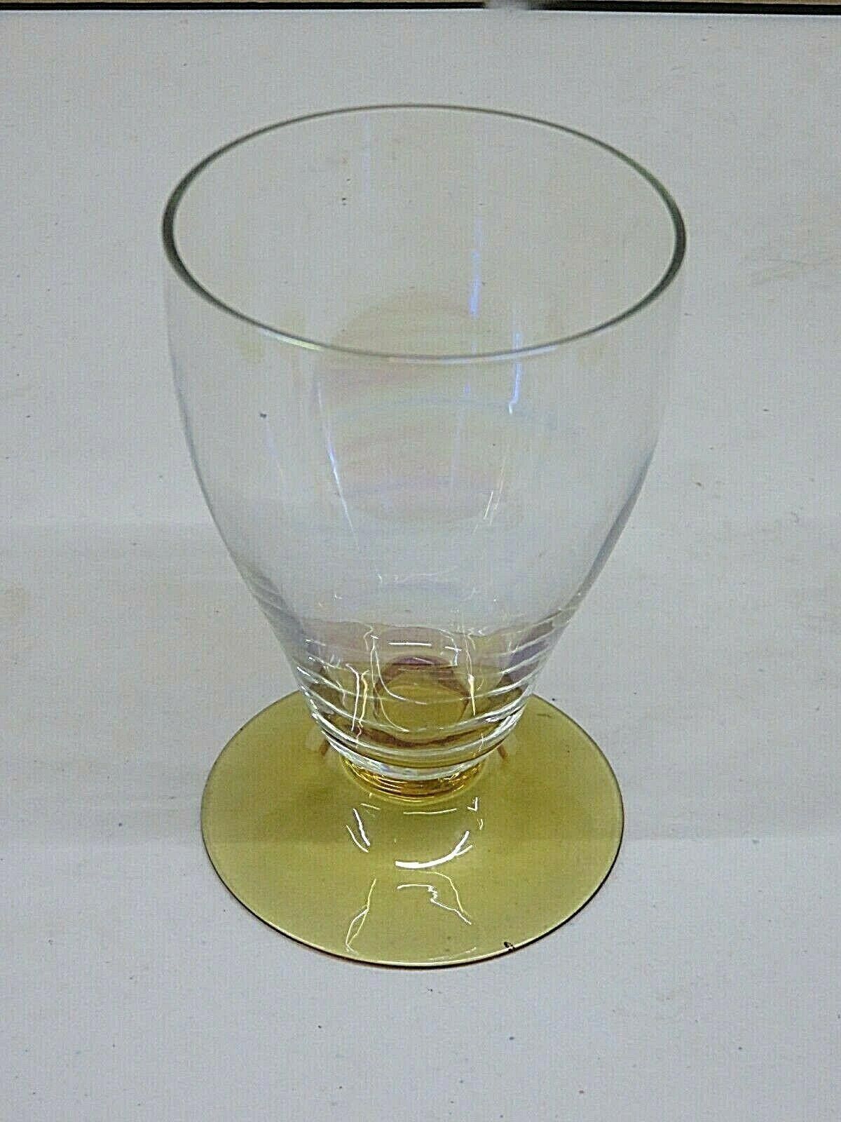 The Unbranded Brand Vintage Amber And Clear Set Of 6 Ice Tea Glasses 4 3/4" Size ONE SIZE - 6 Thumbnail