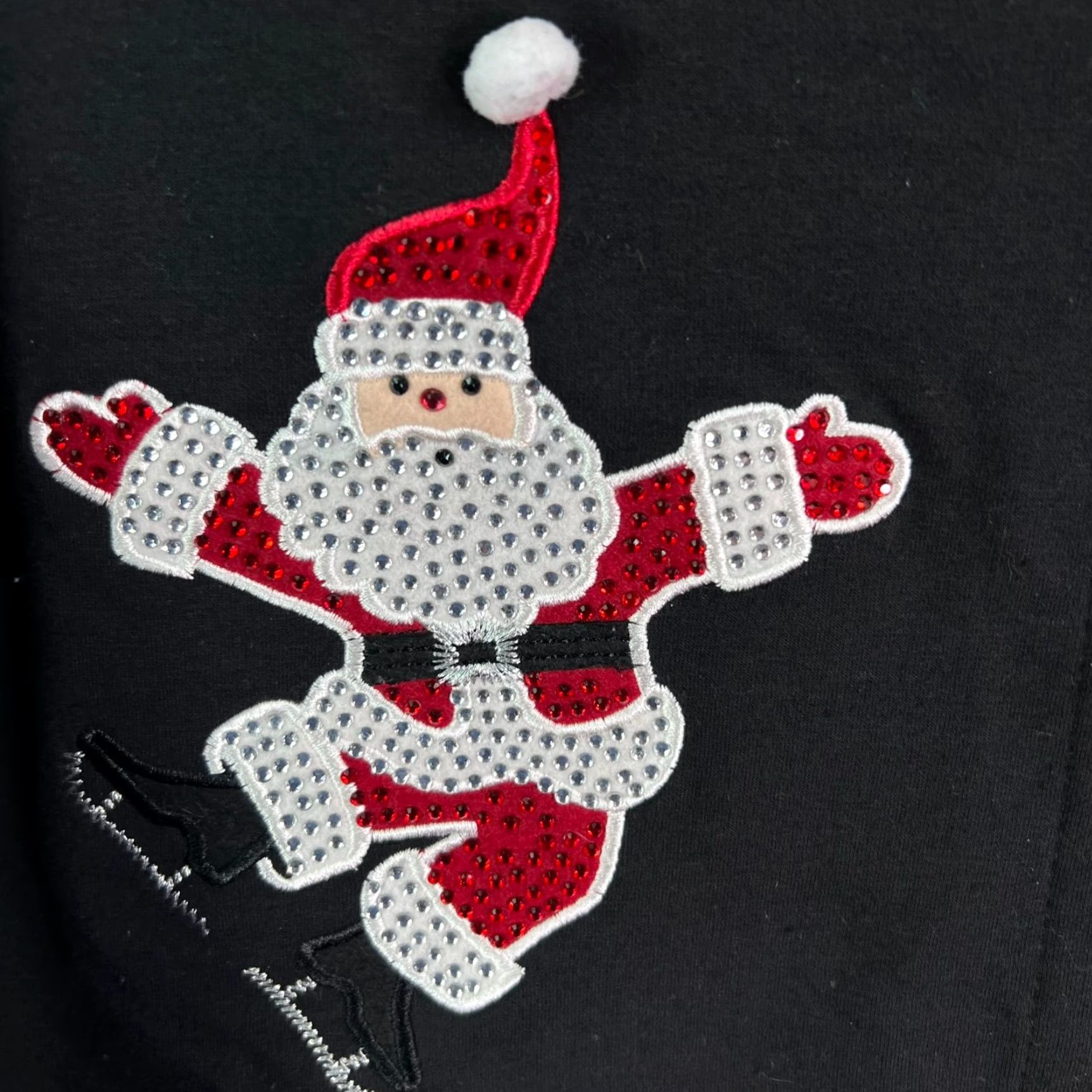 Vintage VINTAGE Onque Casuals Santa Cardigan Sweater Womens Large Black Holiday Christmas Knit Size M / US 6-8 / IT 42-44 - 5 Thumbnail