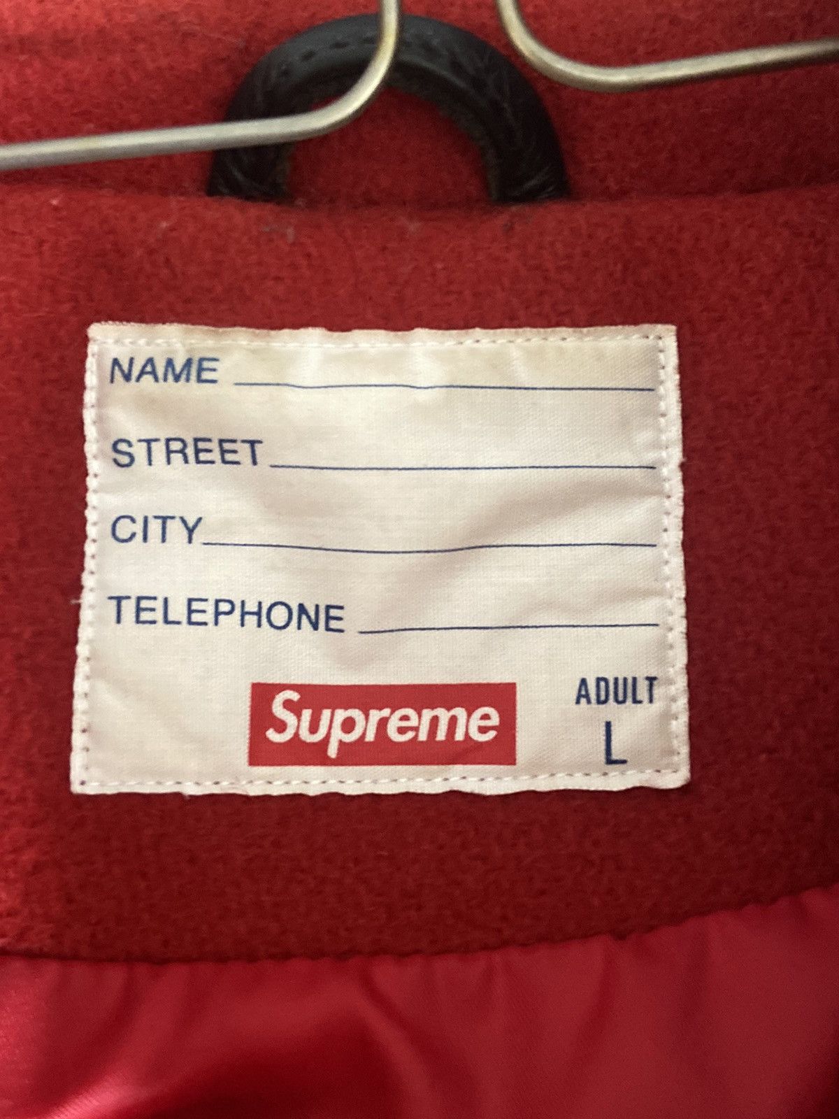 Supreme Supreme Hooded Varsity Wool Jacket FW12 Leather Size US L / EU 52-54 / 3 - 5 Thumbnail
