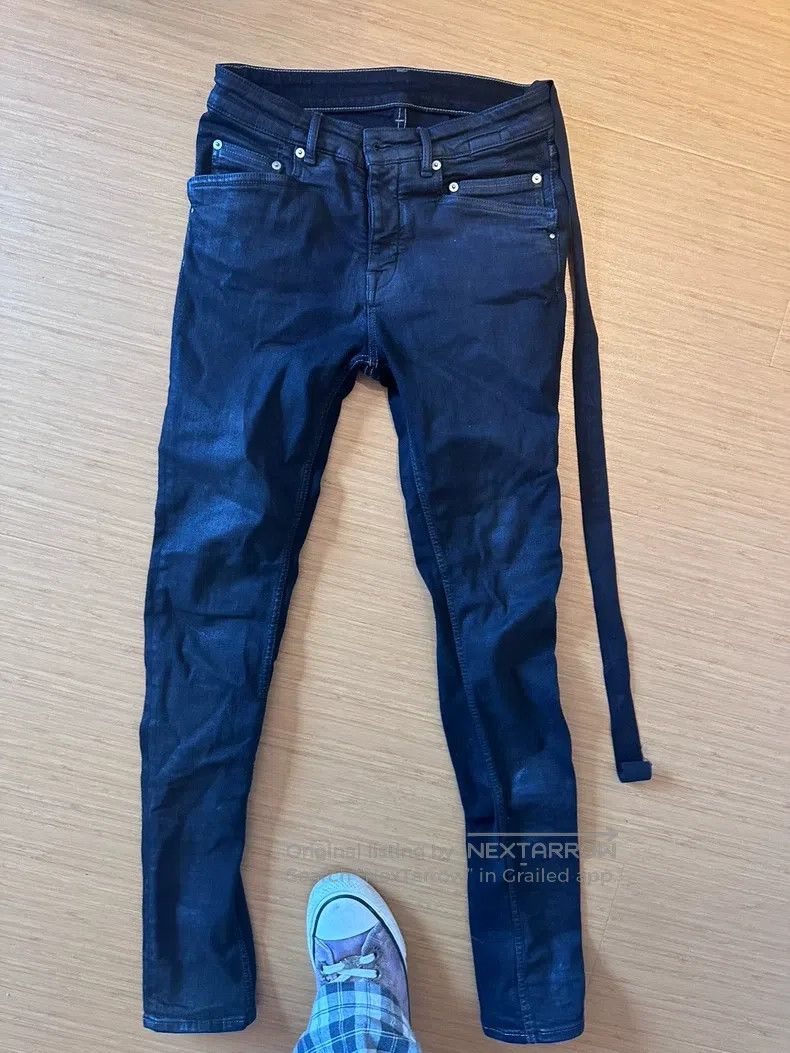 Rick Owens Rick Owens Wax Faced Stretch Denim Pants Size US 29 - 2 Thumbnail