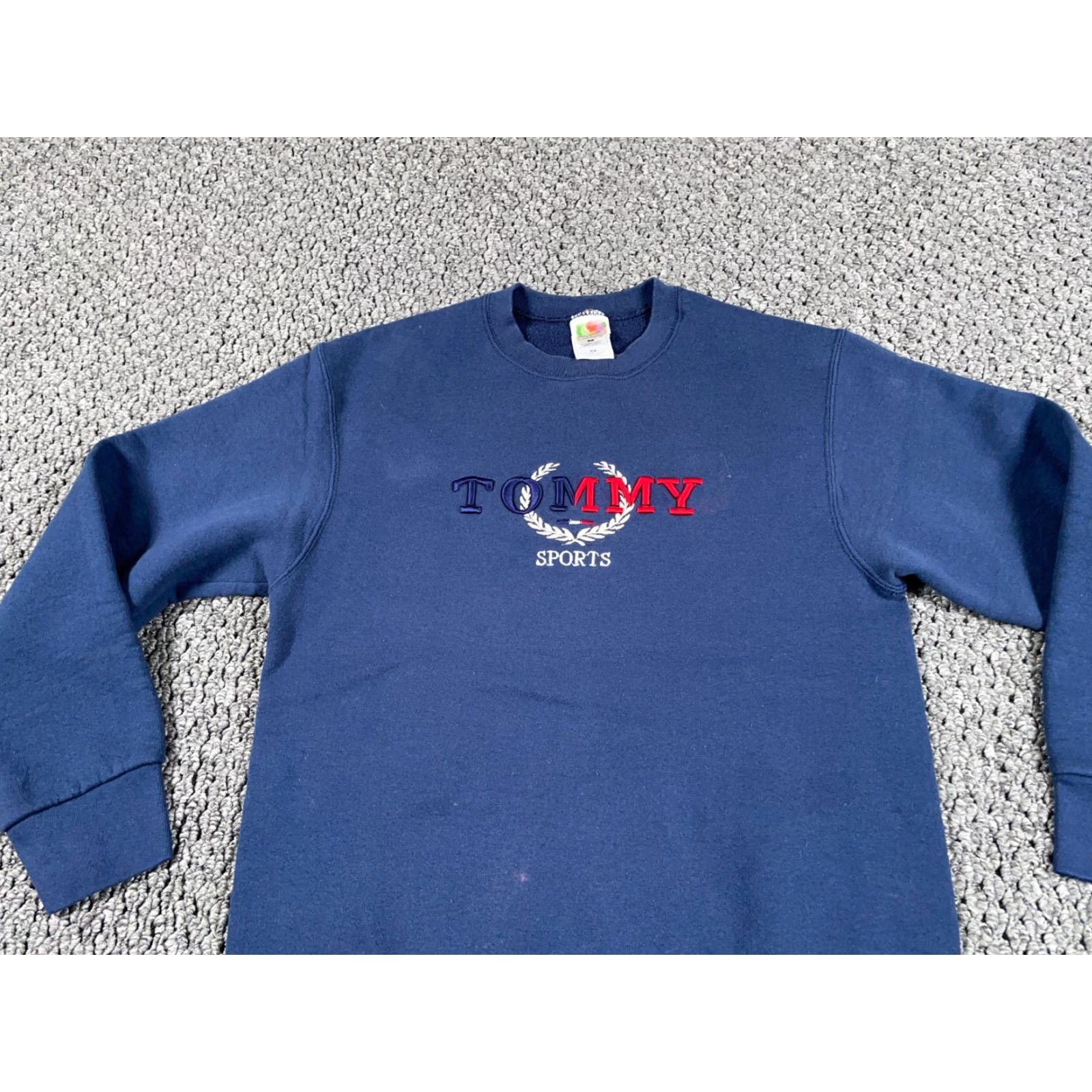 Etro Vintage Tommy Sports Sweatshirt Men Medium Blue 90s Retro Crewneck Embroidered Graphic Size US M / EU 48-50 / 2 - 5 Thumbnail