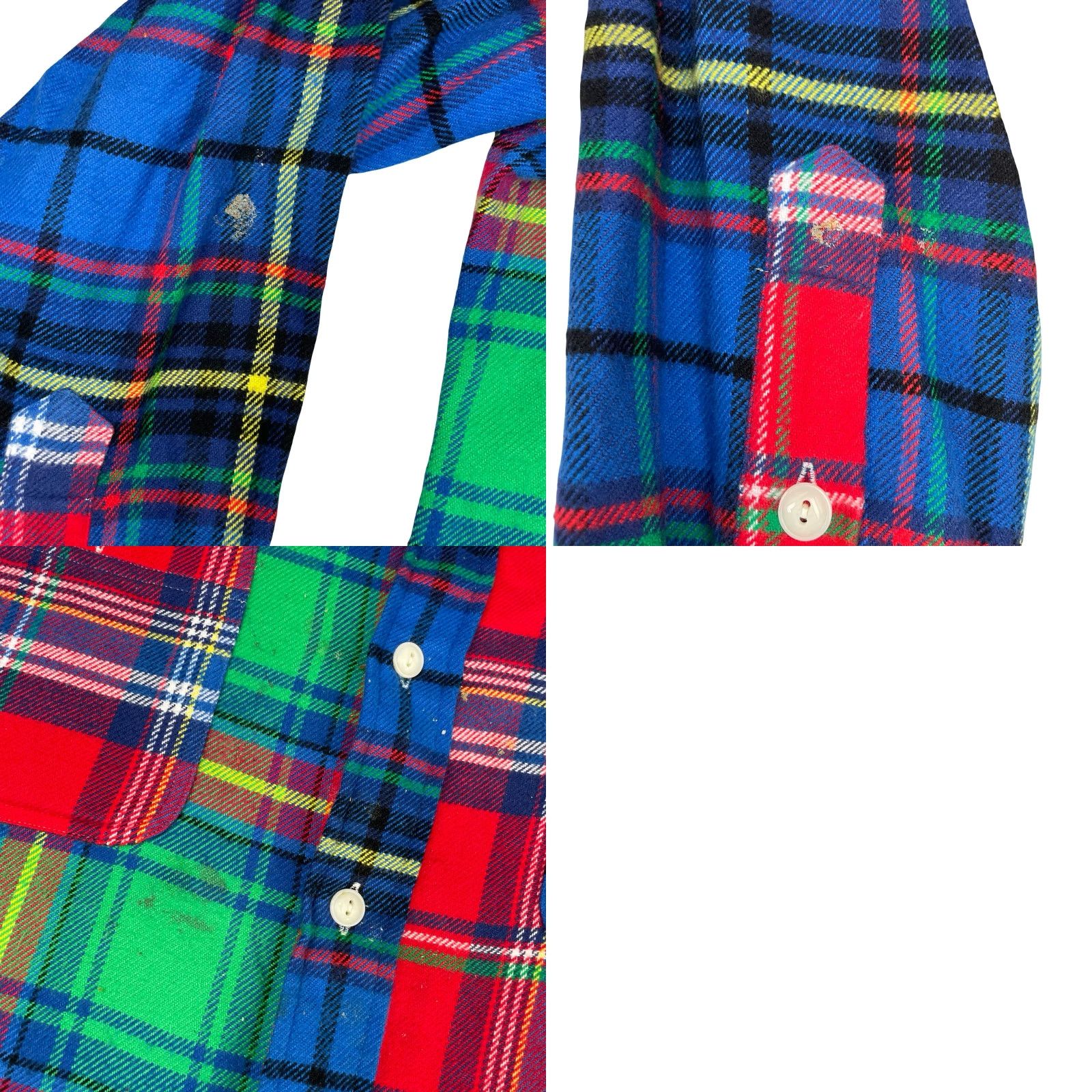 Polo Ralph Lauren Polo Ralph Lauren Men's Heavyweight Flannel Work Shirt Patchwork Plaid XL Red Size US XL / EU 56 / 4 - 8 Thumbnail