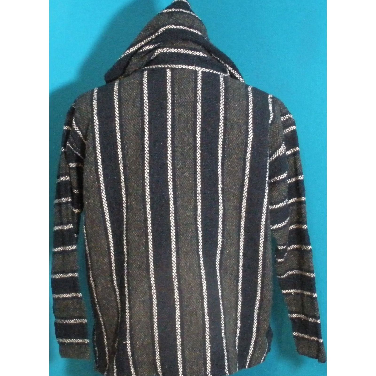 Sunspel Sunspecs Hooded Pullover Poncho Adult S/M Multicolor Striped Knit Acrylic Hoodie Shirt Size US S / EU 44-46 / 1 - 3 Thumbnail