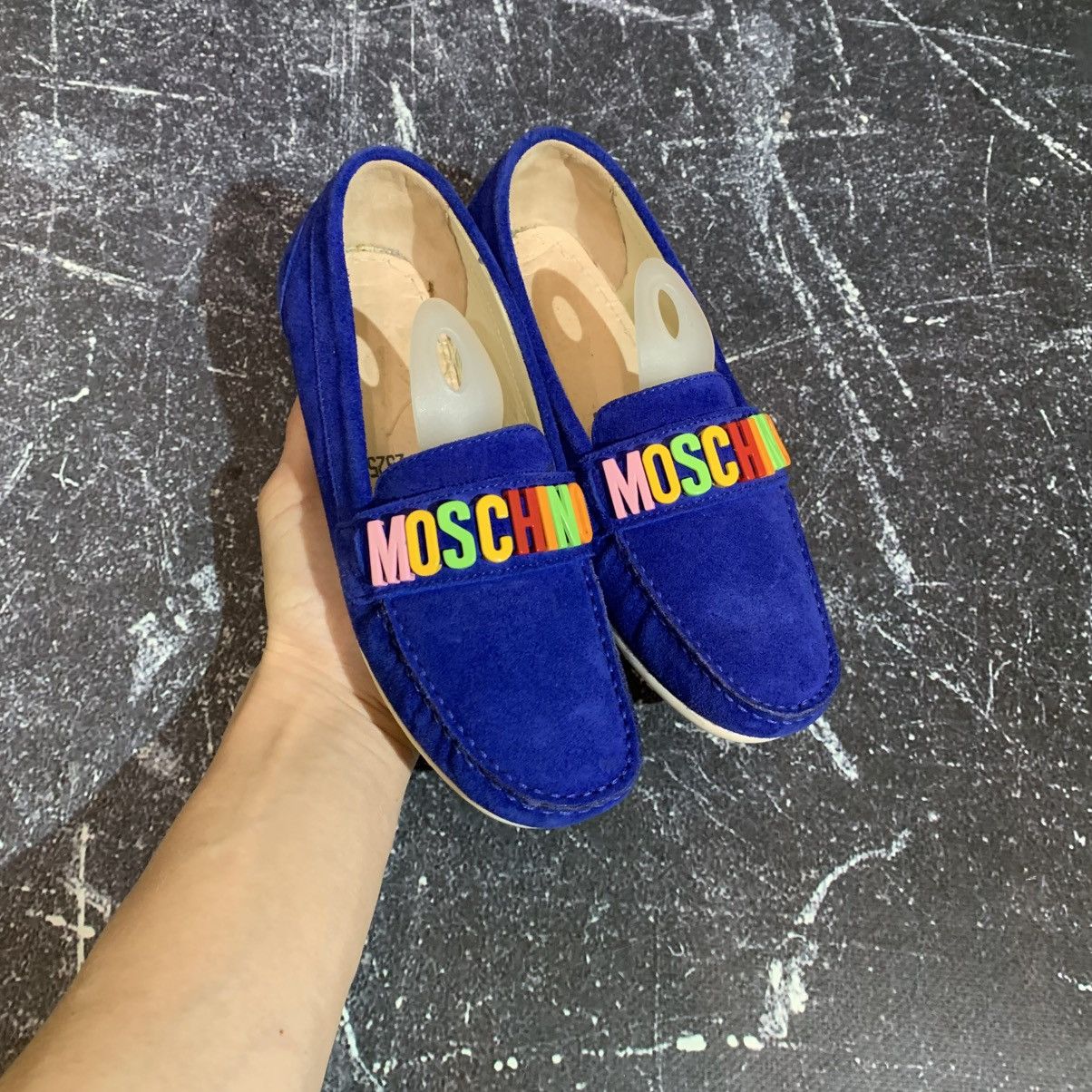 Moschino Moschino Blue Suede Moccasins Loafers Size 35 EU 22 CM Size US 5 / IT 35 - 2 Thumbnail