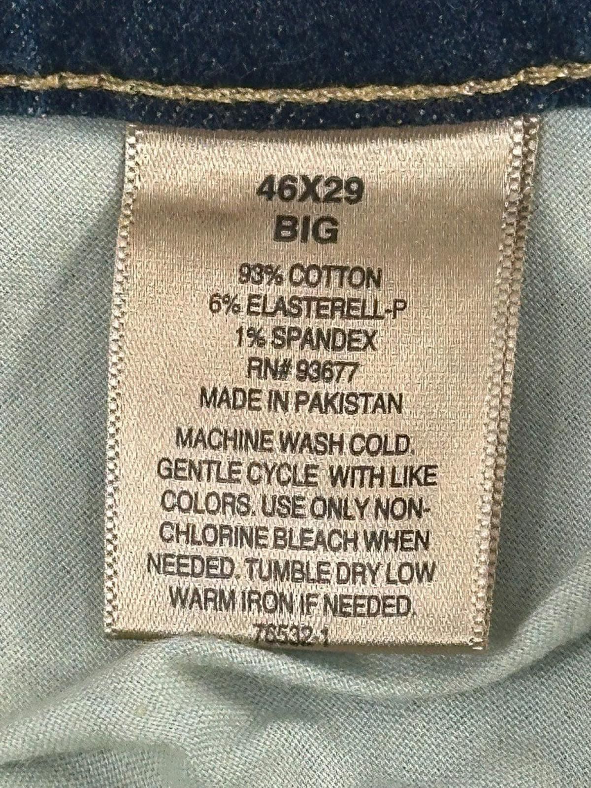 Vintage Foundry Foundry Men's 46/29 Blue Straight Stretch Big Denim Jeans Size US 44 / EU 60 - 6 Thumbnail