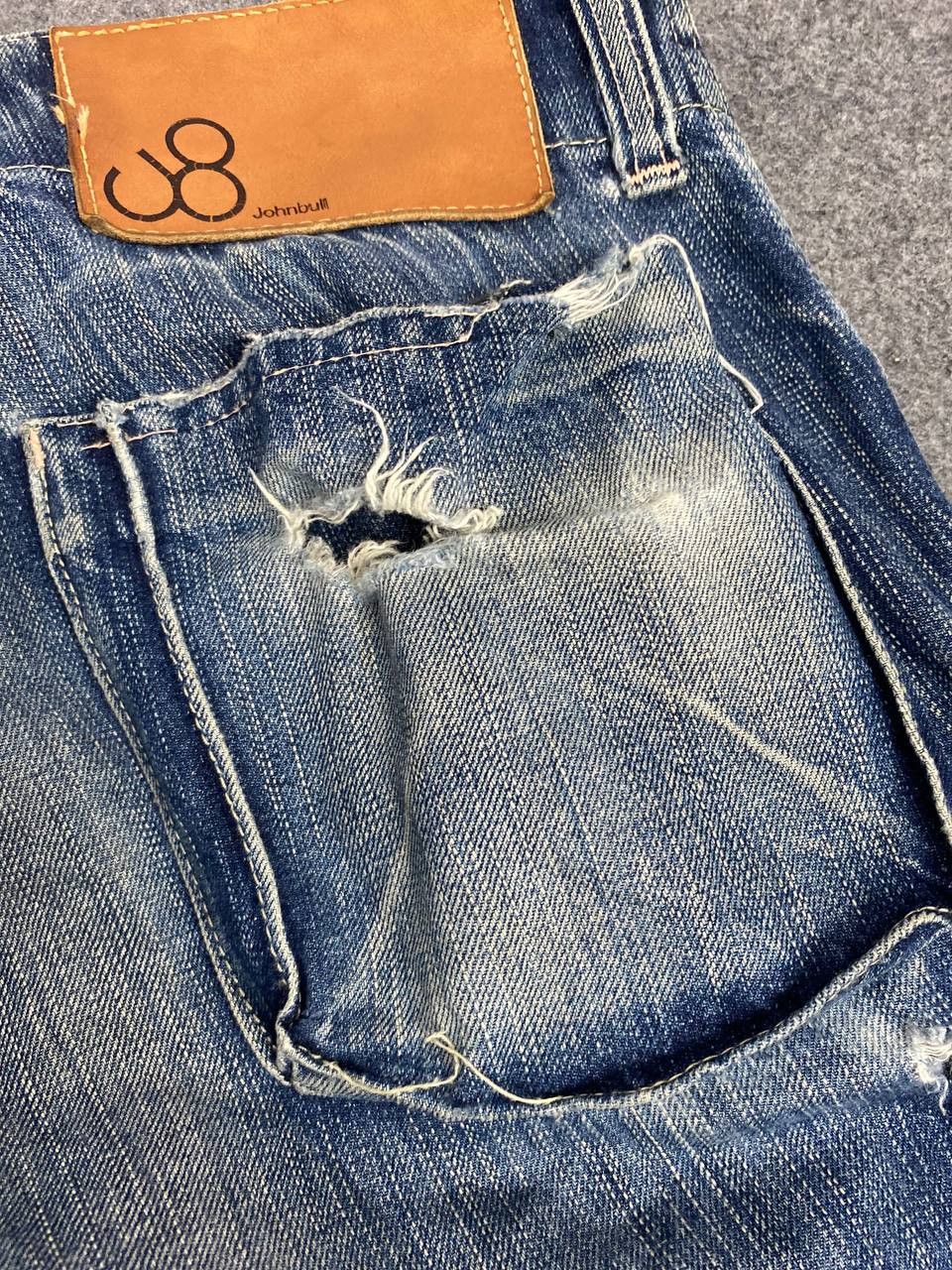 Johnbull johnbull japan single side pocket distressed denim Size US 34 / EU 50 - 14 Thumbnail