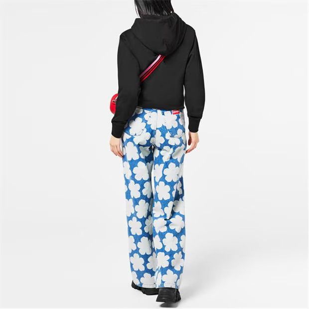 Kenzo o1g2r1mq1024 Floral Logo Hoodie in Black Size L / US 10 / IT 46 - 5 Thumbnail