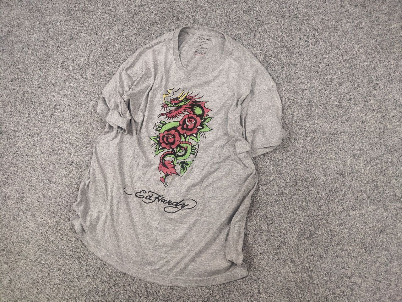 Ed Hardy Ed Hardy Vintage Y2K Style Dragon Japan Tattoo T Shirt Tee Size US M / EU 48-50 / 2 - 3 Thumbnail