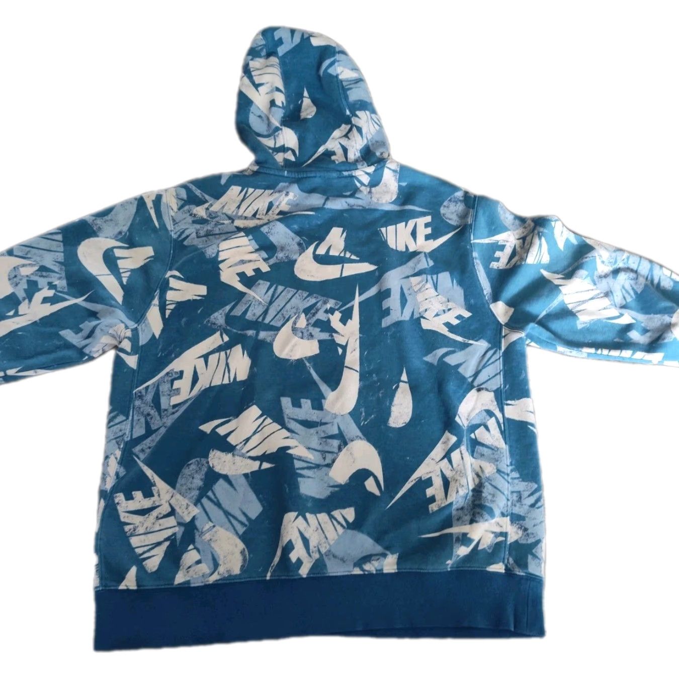 Nike Nike Hoodie Mens Medium Pullover Swoosh All Over Print Blue White DM6881-407 AOP Polo Branded Nike Swoosh Hoodie Pullover Size US M / EU 48-50 / 2 - 2 Thumbnail