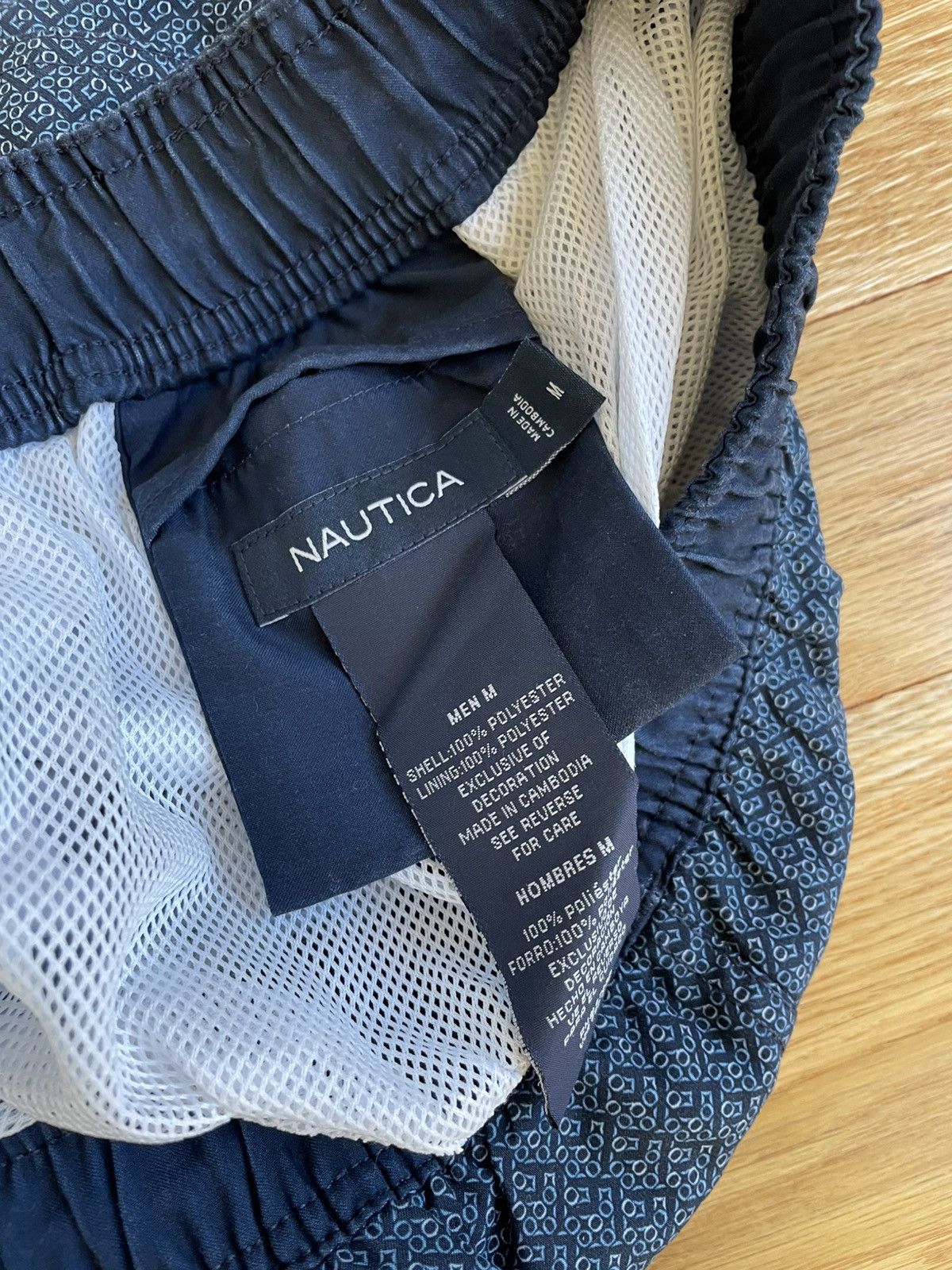 Nautica Nautica Abstract Navy Blue Swim Shorts Trunks Medium Size US 32 / EU 48 - 3 Thumbnail