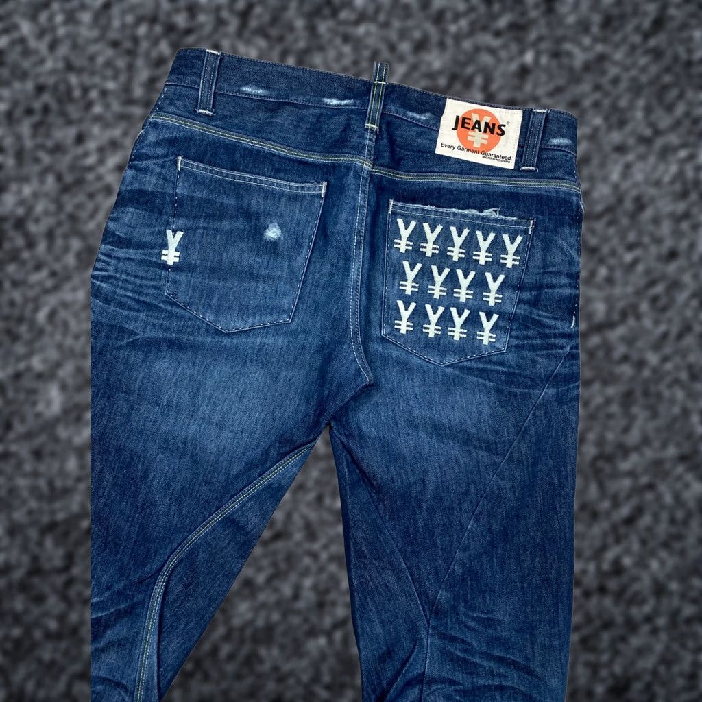 Denime VINTAGE Michiko Koshino Jeans Jeans Size 36 Men Denim Blue 36 Inseam 79cm Straight Regular Cotton Denim Logo Japan Pocket Erased Bottom 1990s Mens Size US 36 / EU 52 - 1 Thumbnail