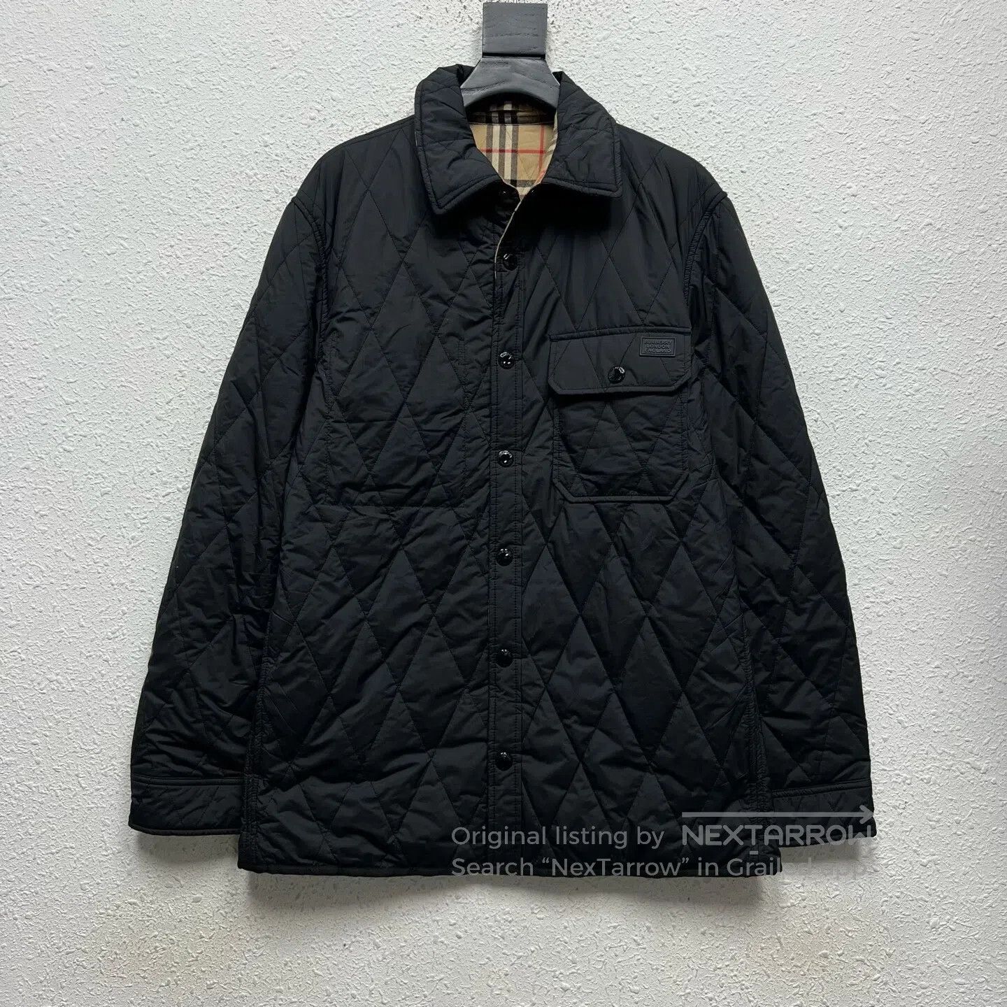 Burberry Burberry size54 Vintage Checkered Patchwork Collar Cotton C Size US L / EU 52-54 / 3 - 1 Thumbnail