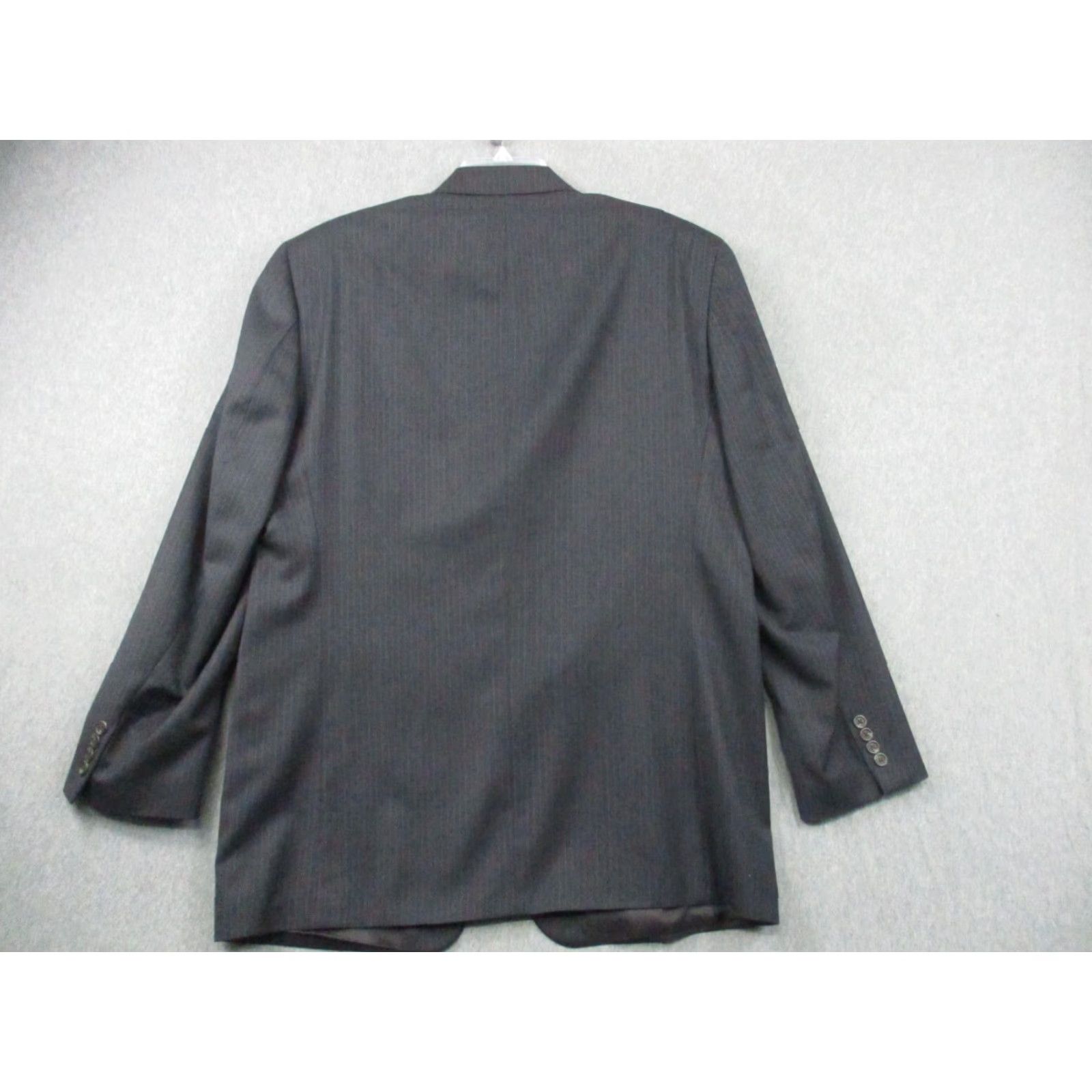 Ralph Lauren LAUREN RALPH LAUREN Wool Blazer Sport Jacket 44L Blazer Gray Stripe Mens Regular Notch Lapel 3-Button Front Chest 44 Size 44R - 7 Thumbnail