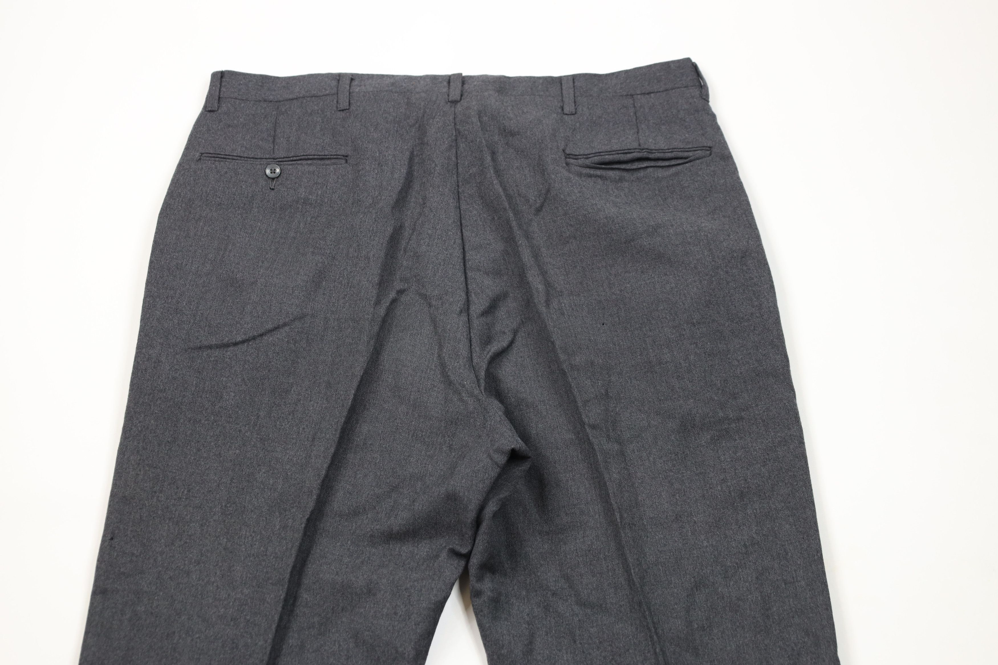 Vintage Vintage 50s 60s Streetwear Wool Cuffed Chino Pants Gray USA Size US 36 / EU 52 - 12 Thumbnail