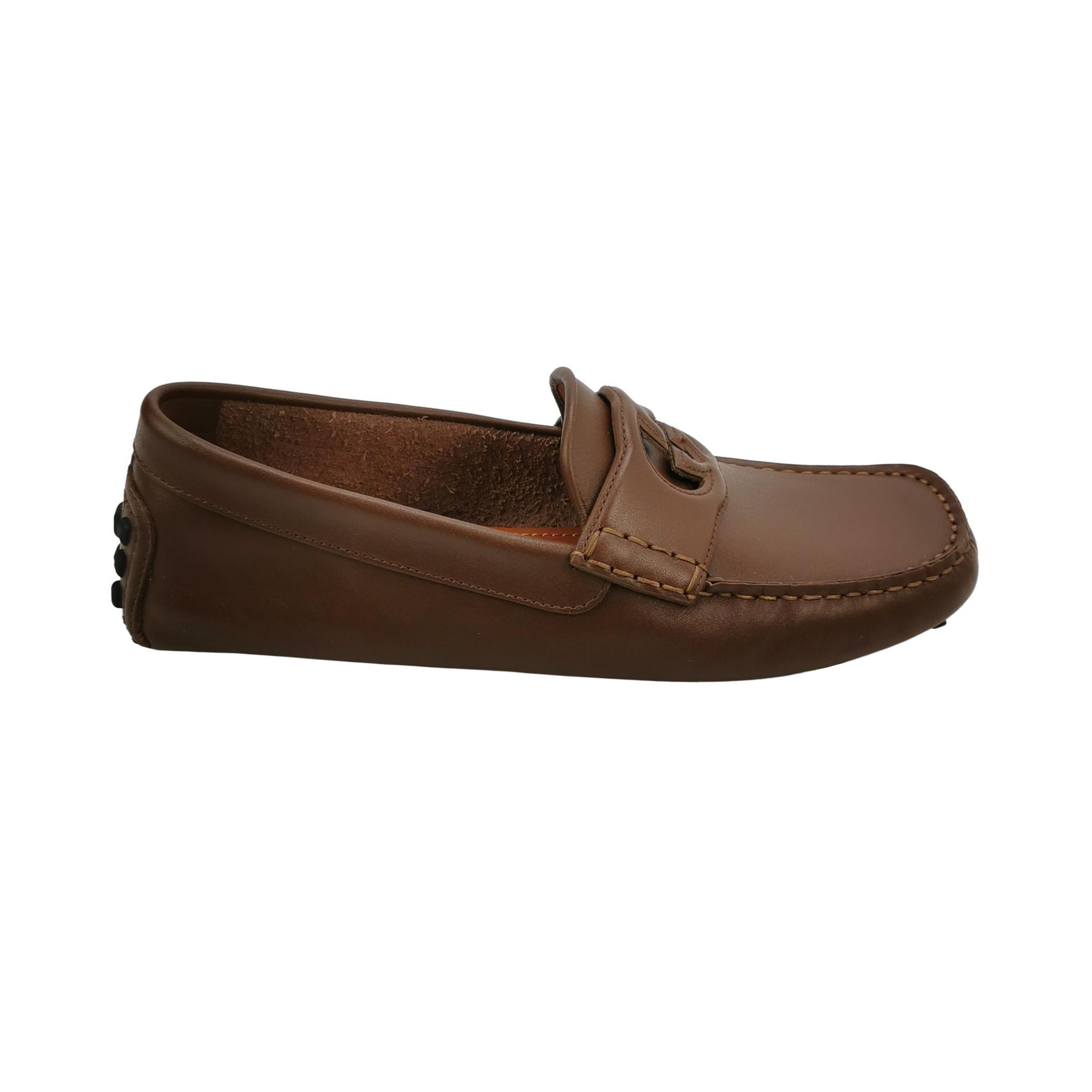 Gucci Gucci Interlocking G Leather Driving Shoes 5 Size US 6 / EU 39 - 1 Thumbnail