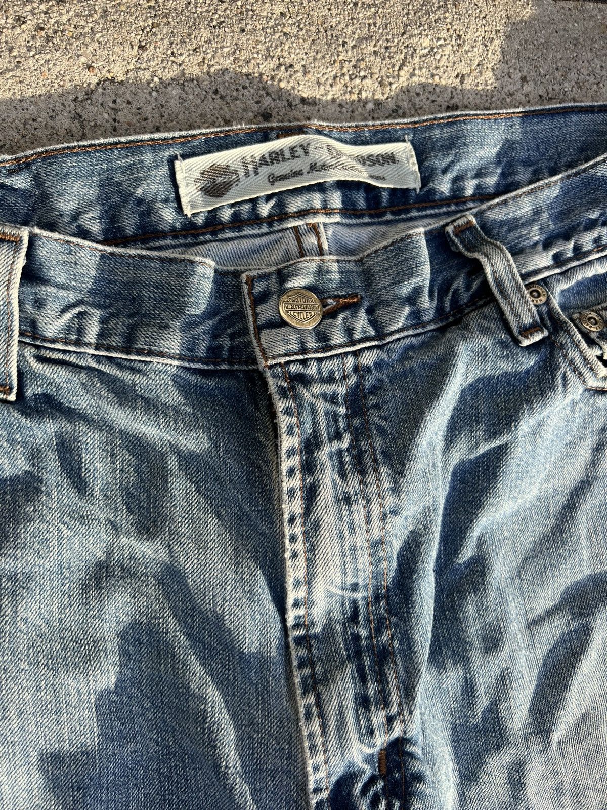 Vintage 90’s 2000’s Y2K VTG Vintage Harley Davidson Denim Blue Jeans Size US 36 / EU 52 - 11 Thumbnail