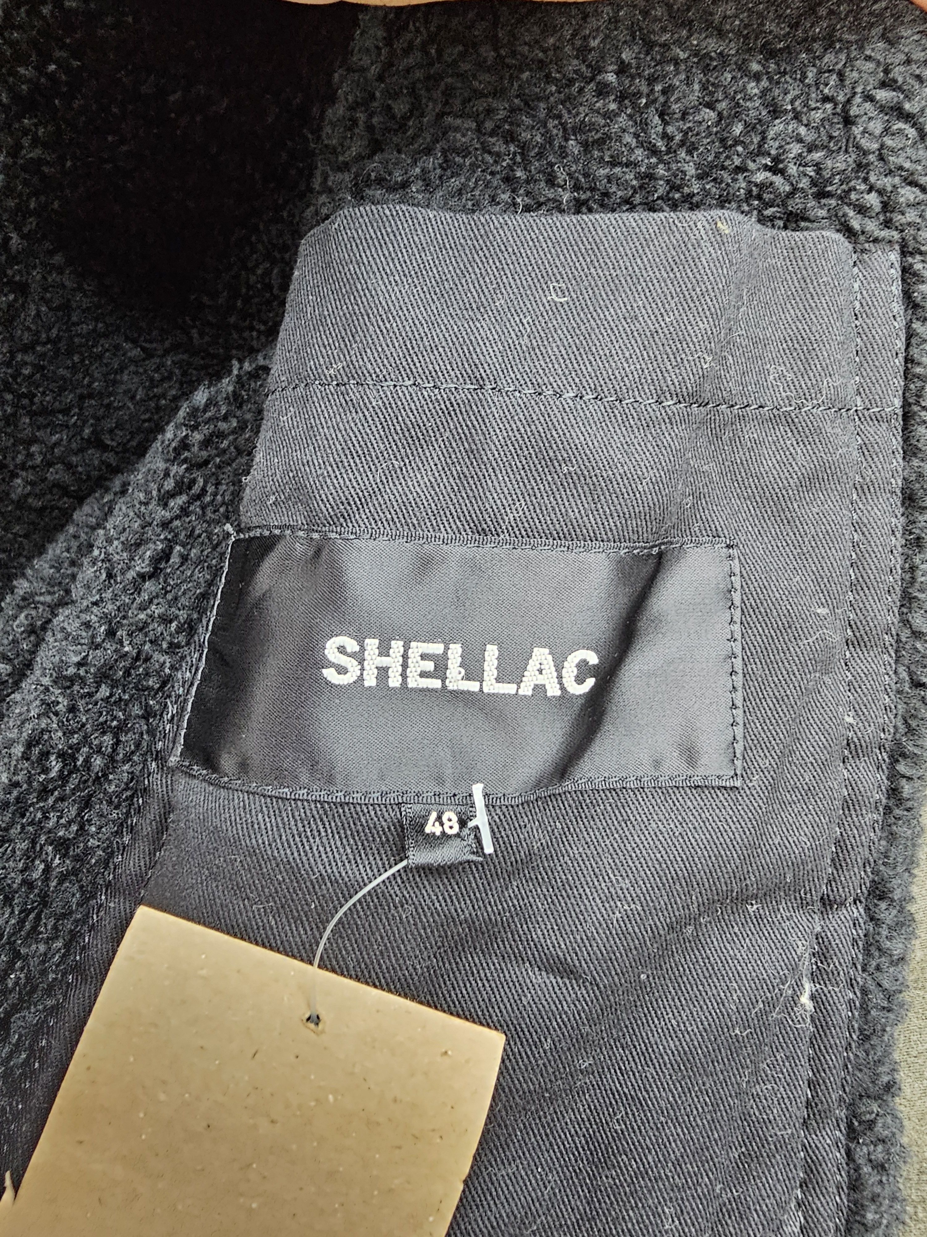 Japanese Brand × Shellac SHELLAC Riri Zipper Waxed Cotton Bomber Sherpa Jacket J0069 Size US M / EU 48-50 / 2 - 16 Thumbnail