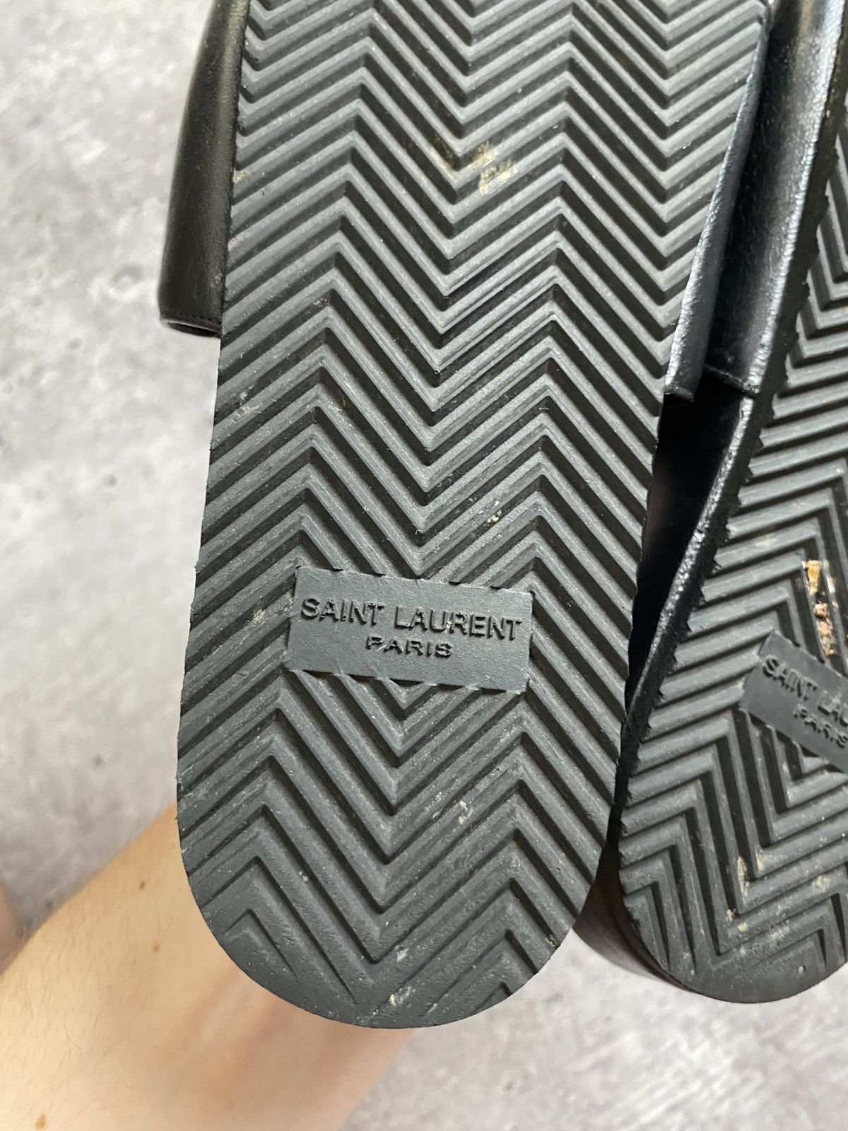 Saint Laurent Paris Saint Laurent Paris Leather Sandals Size US 7.5 / IT 37.5 - 8 Thumbnail
