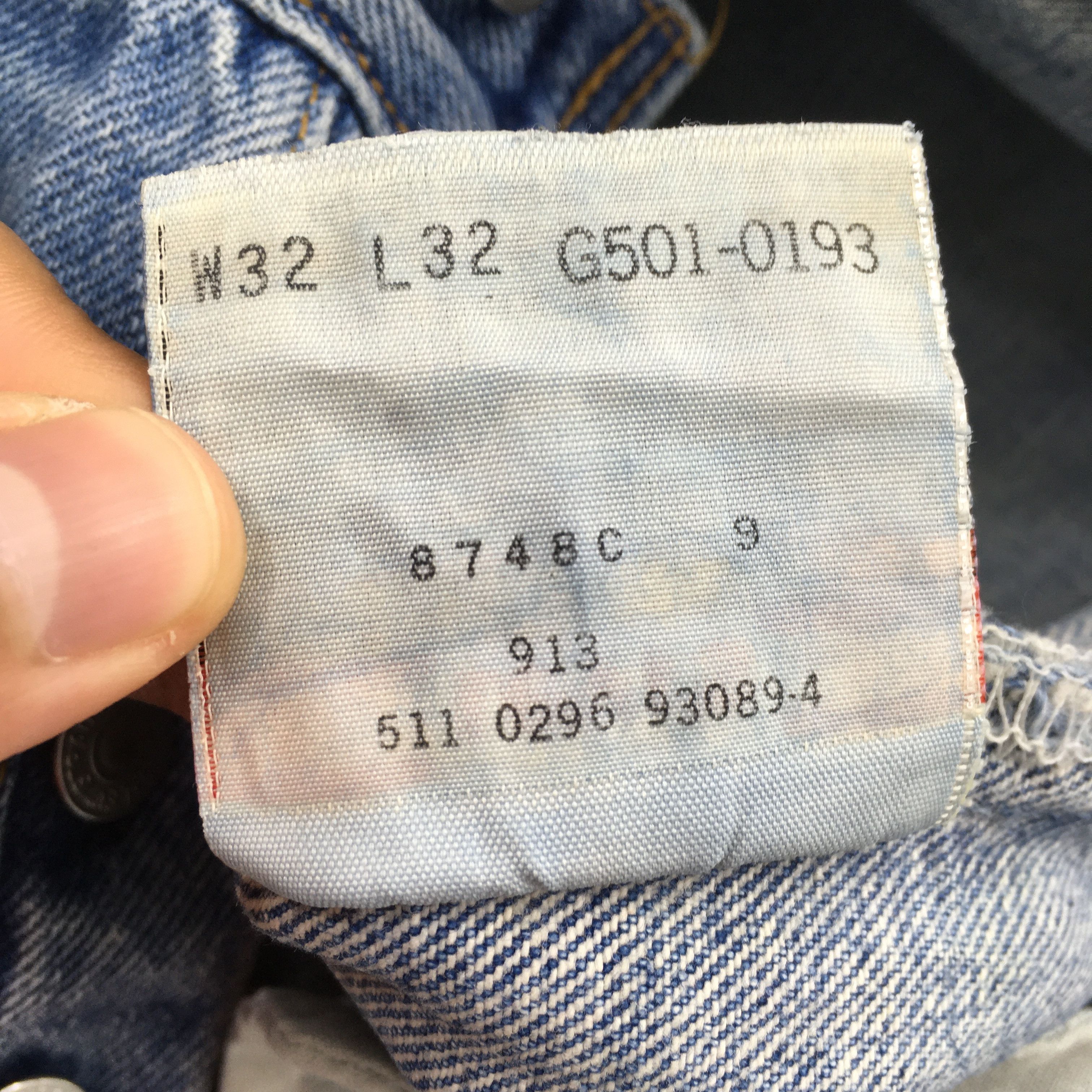 Levi's Size 29x29.5 Vintage 90's Levi's 501 High Rise Jeans S1729 Size 29" - 14 Thumbnail