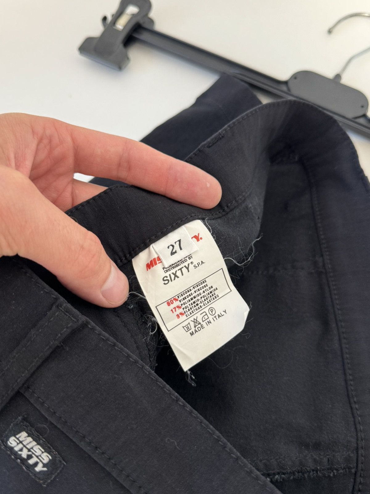Miss Sixty Miss Sixty Black Viscose Stretch Comfort Style Flare Pants Size 27" / US 4 / IT 40 - 11 Thumbnail