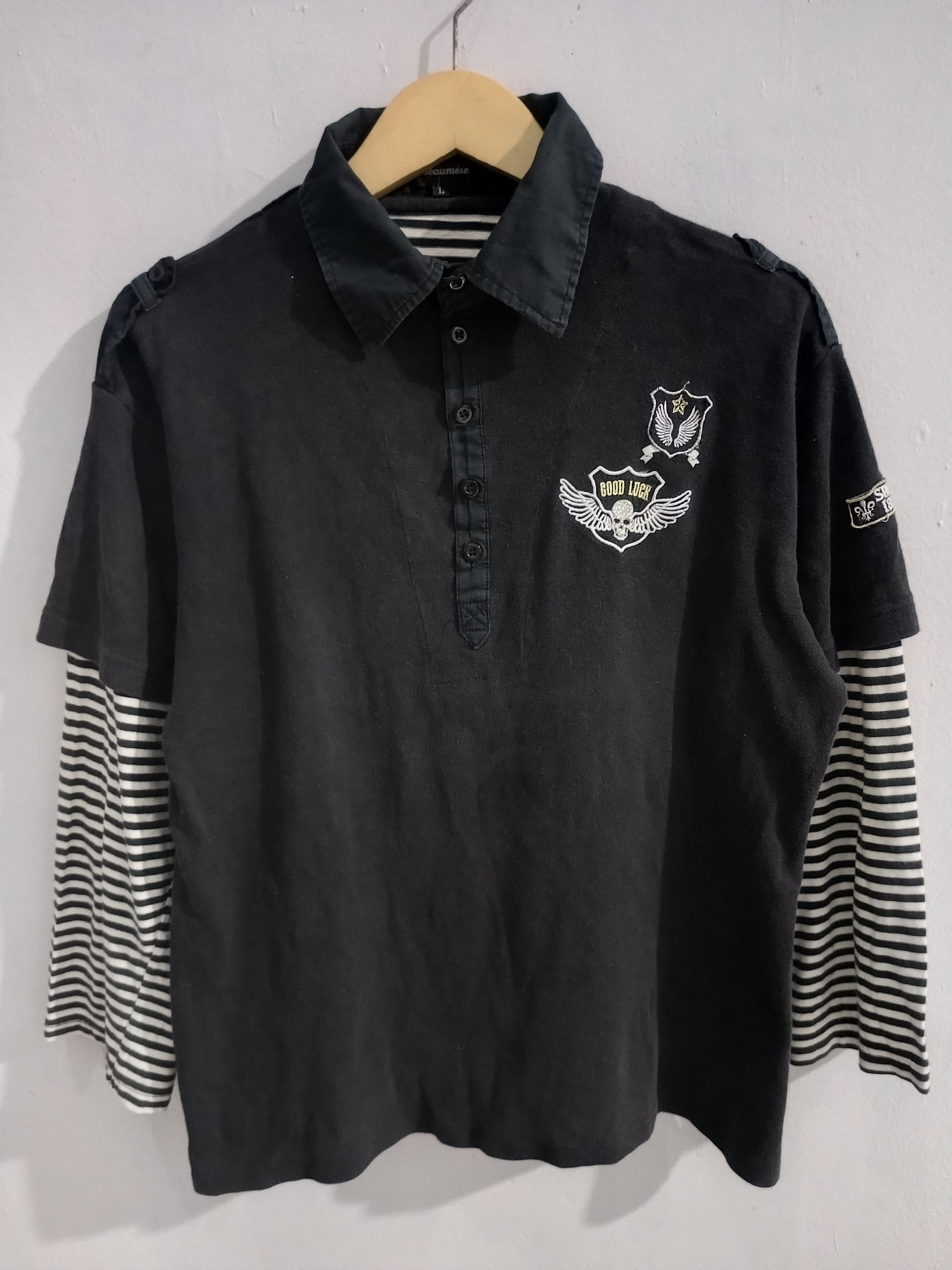 Beaumere Vintage beaumere y2k Long sleeve polo shirt Size US M / EU 48-50 / 2 - 1 Thumbnail