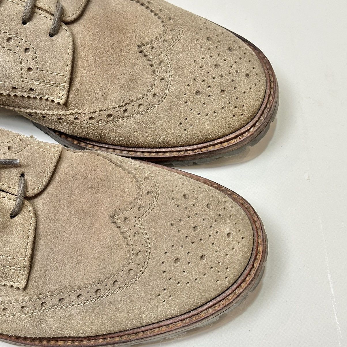Brunello Cucinelli Brunello Cucinelli Suede Brogues Light brown Size US 12 / EU 45 - 8 Thumbnail