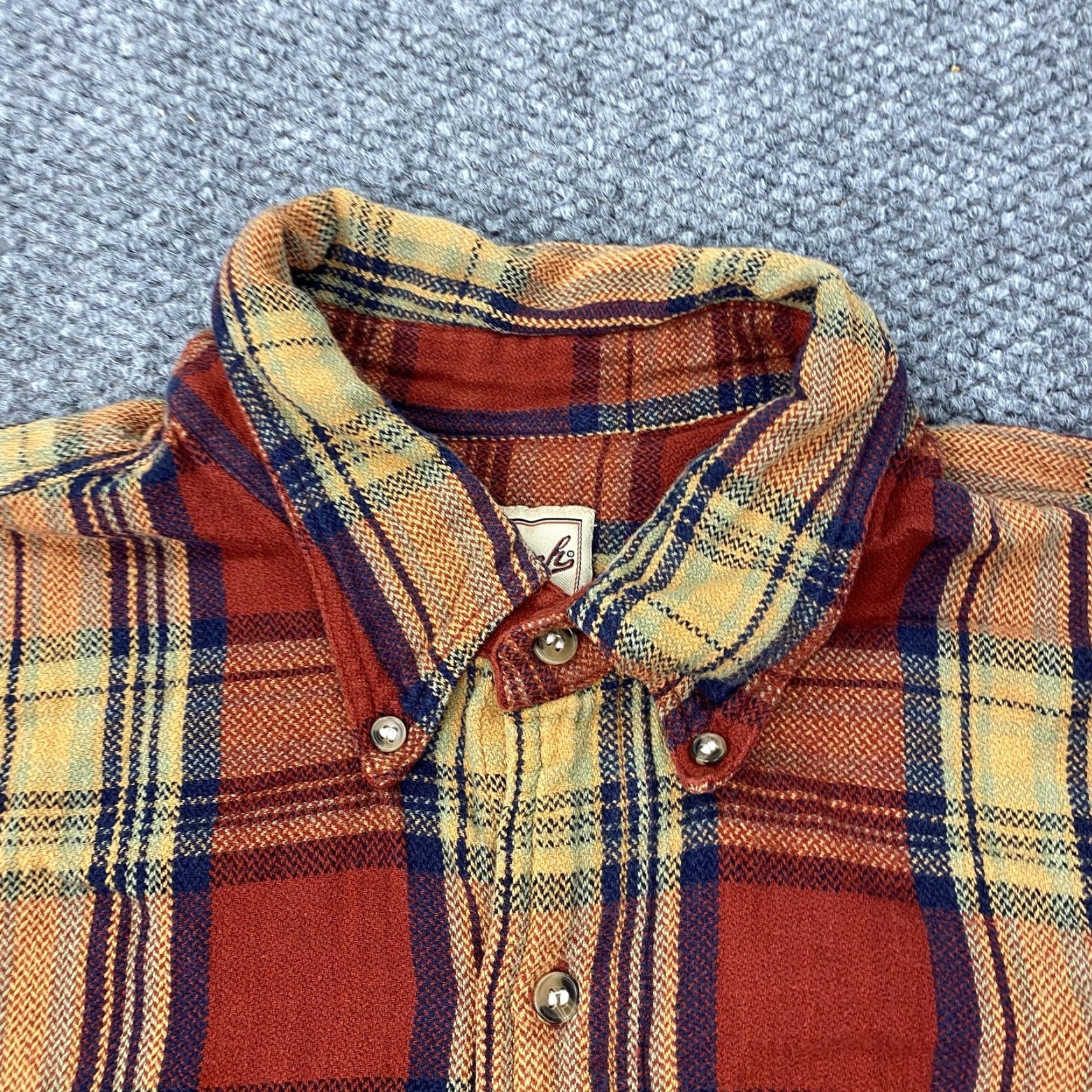 Vintage Woolrich Flannel Shirt Mens XL Orange Plaid Long Sleeve Button-Up Outdoor Size US XL / EU 56 / 4 - 3 Thumbnail