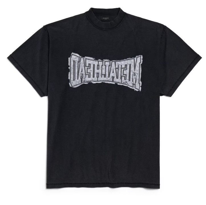 Balenciaga o1tr1nto0526 Metalhead Inside Out Oversized T-Shirt Black Size US M / EU 48-50 / 2 - 1 Thumbnail