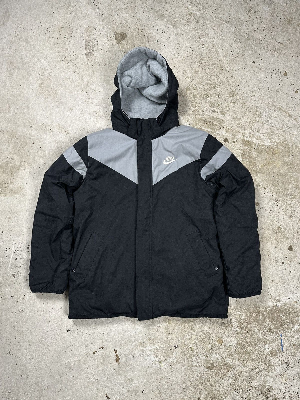 Nike ‼️ Vintage y2k Nike Reversible Sherpa Fleece Hooded Jacket Size US M / EU 48-50 / 2 - 2 Thumbnail