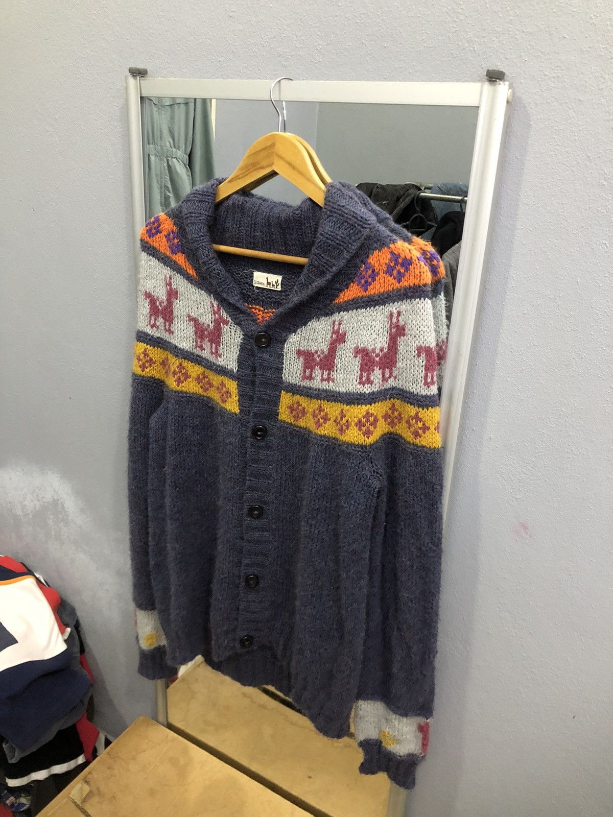 Japanese Brand Titicaca Alpaca Wool Llama Knit Cardigan Vintage Size US M / EU 48-50 / 2 - 2 Thumbnail