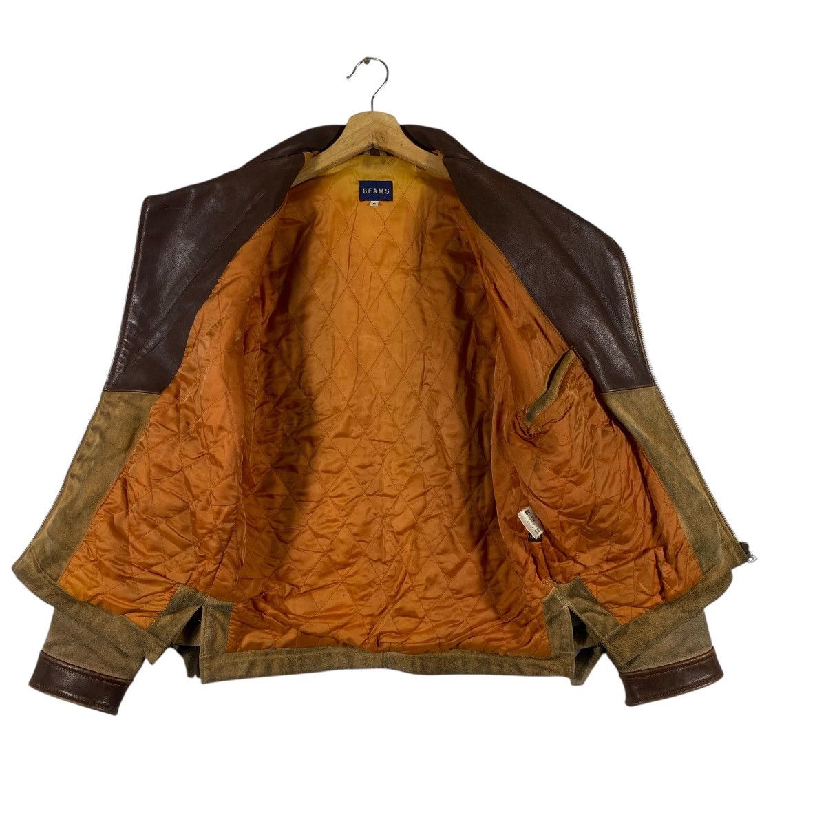 Beams Japan × Vintage Vintage 90s Beams Suede Leather Zipper Jacket M Size Size US M / EU 48-50 / 2 - 9 Thumbnail
