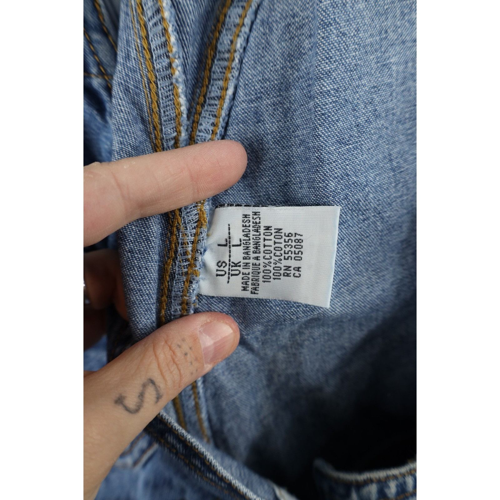 Vintage Vintage 90s Streetwear Faded Denim Jean Shortalls Size 30" / US 8 / IT 44 - 9 Thumbnail