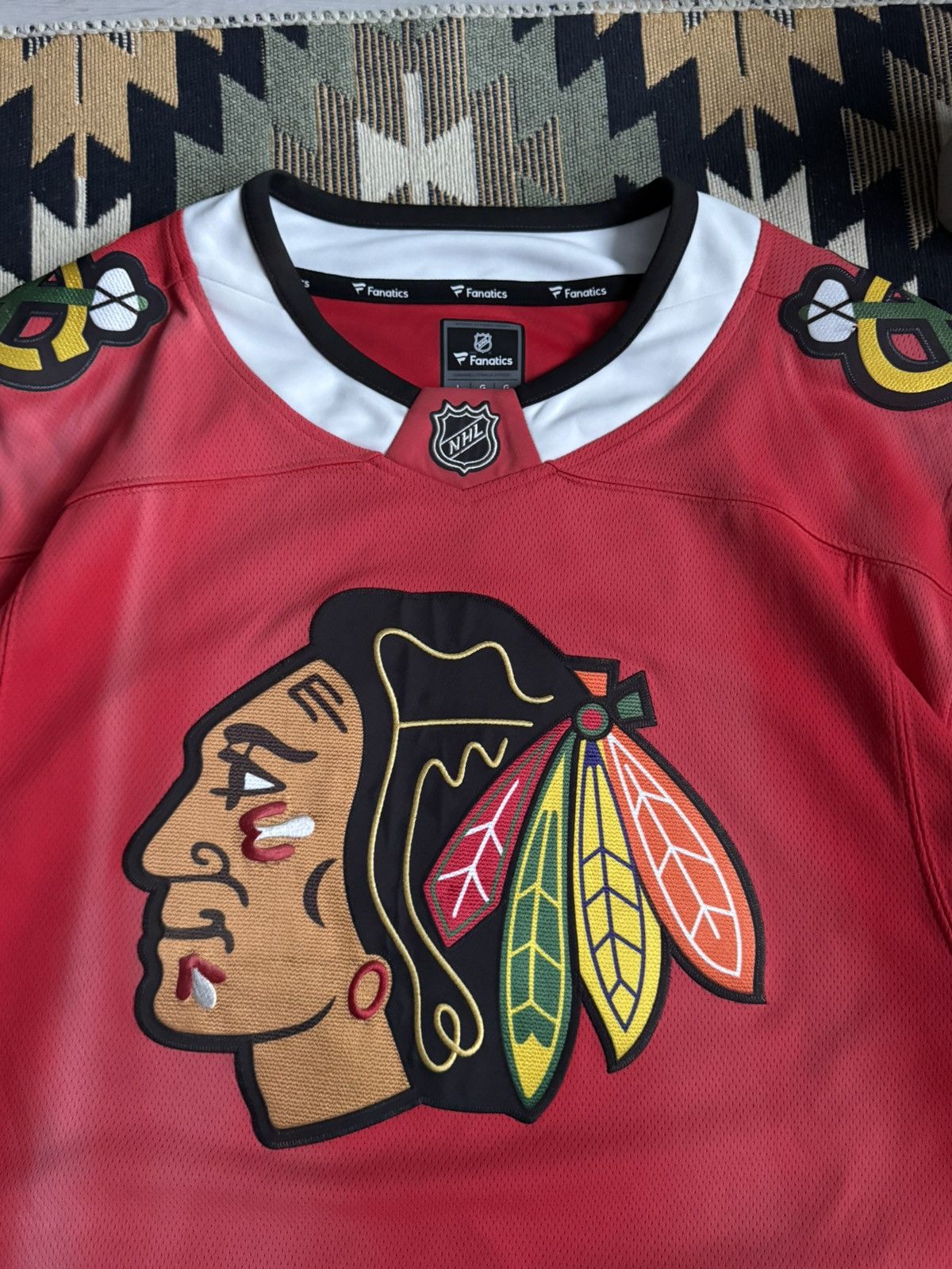 NFL Vintage NFL Chicago Blackhawks Patric Kane #88 Jersey Size US L / EU 52-54 / 3 - 7 Thumbnail