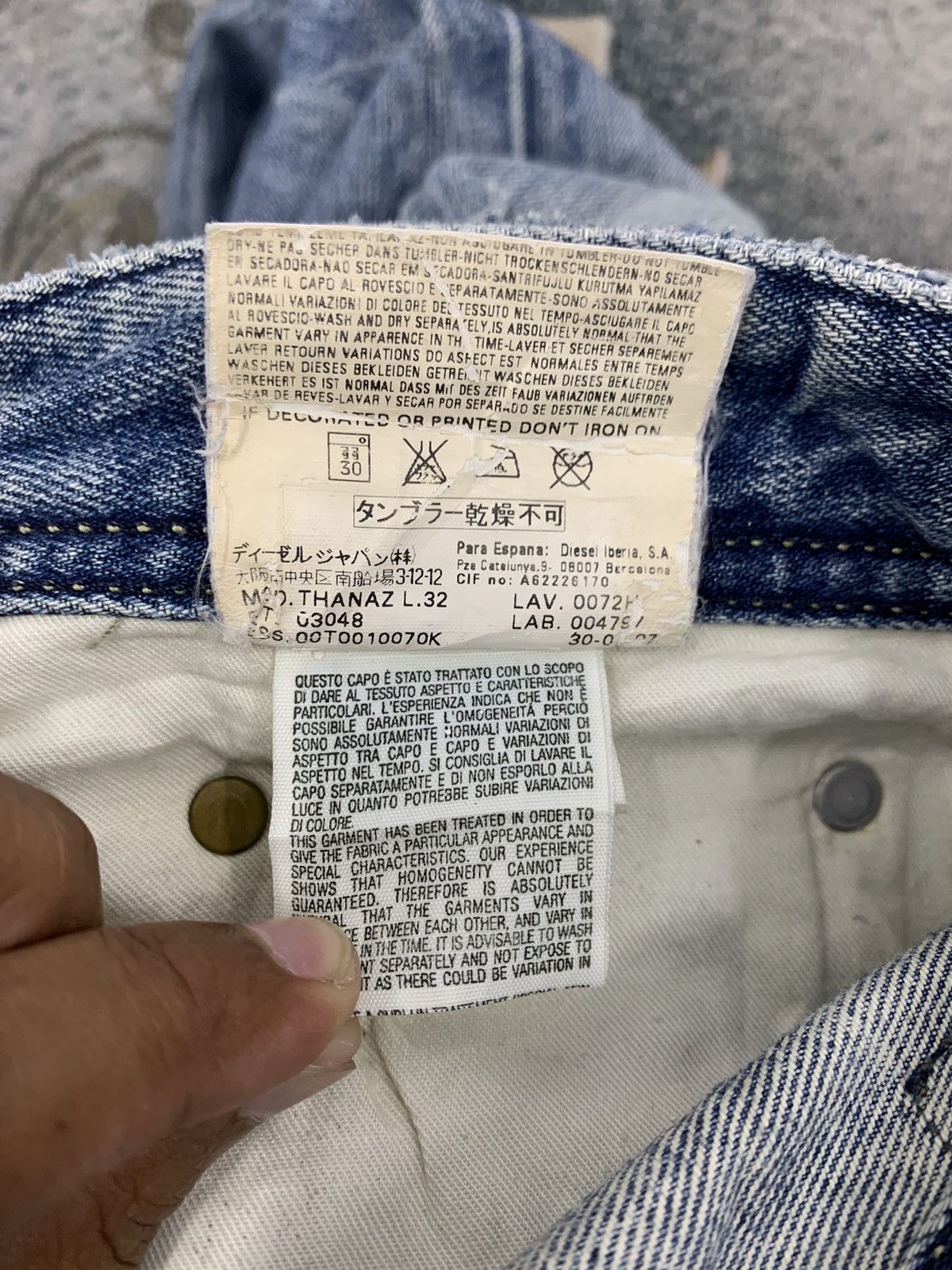 Diesel Diesel Thanaz Jeans Denim Pant Size US 35 - 17 Thumbnail