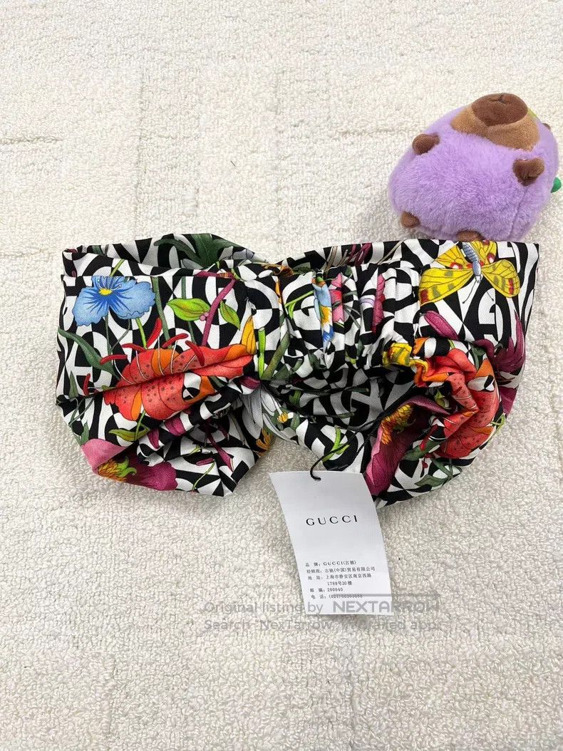 Gucci Gucci SizeM Multi-coloured floral silk hair band Size ONE SIZE - 3 Thumbnail