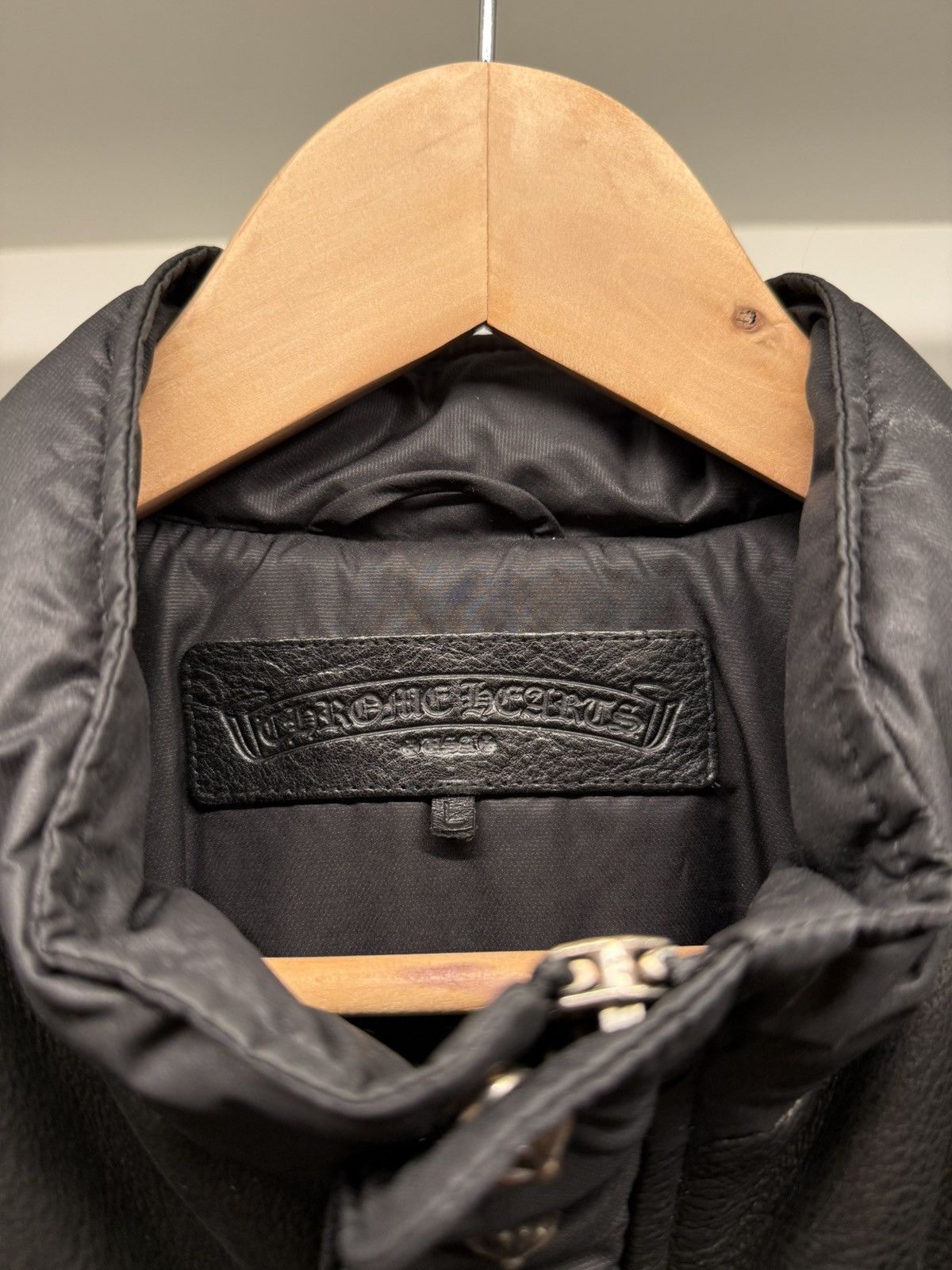 Chrome Hearts Chrome Hearts Leather Fleur goose down jacket Size US L / EU 52-54 / 3 - 4 Thumbnail