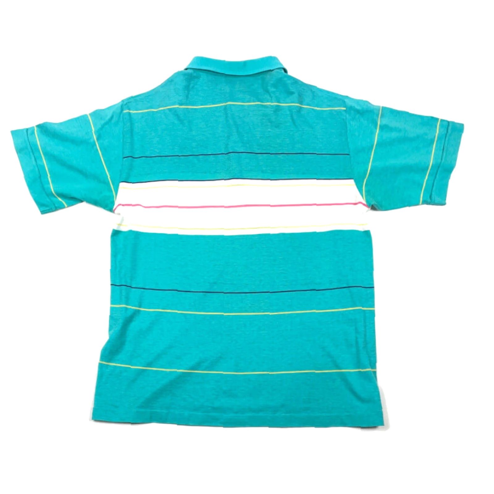 Vintage VTG Par Four Polo Shirt Adult Large Green Striped Lightweight 90s Casual Mens Size US L / EU 52-54 / 3 - 2 Thumbnail