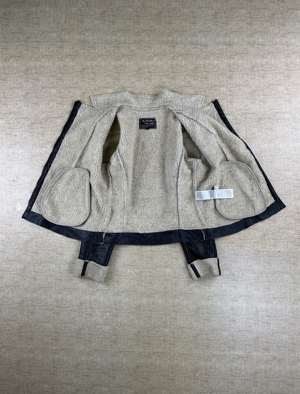 NEO LEATHER VINTAGE Lined Sherpa Leather Jacket