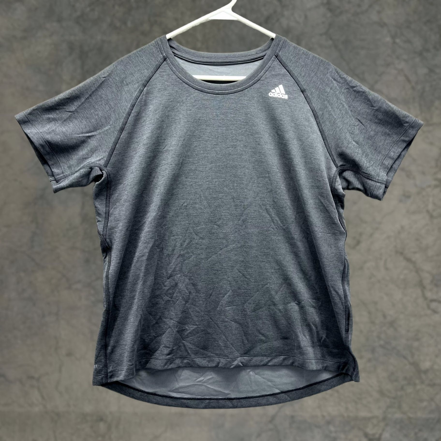 Adidas Adidas AEROREADY Shirt Mens XL Gray Raglan Performance Athletic Tee Jersey Shirt Size US XL / EU 56 / 4 - 1 Thumbnail