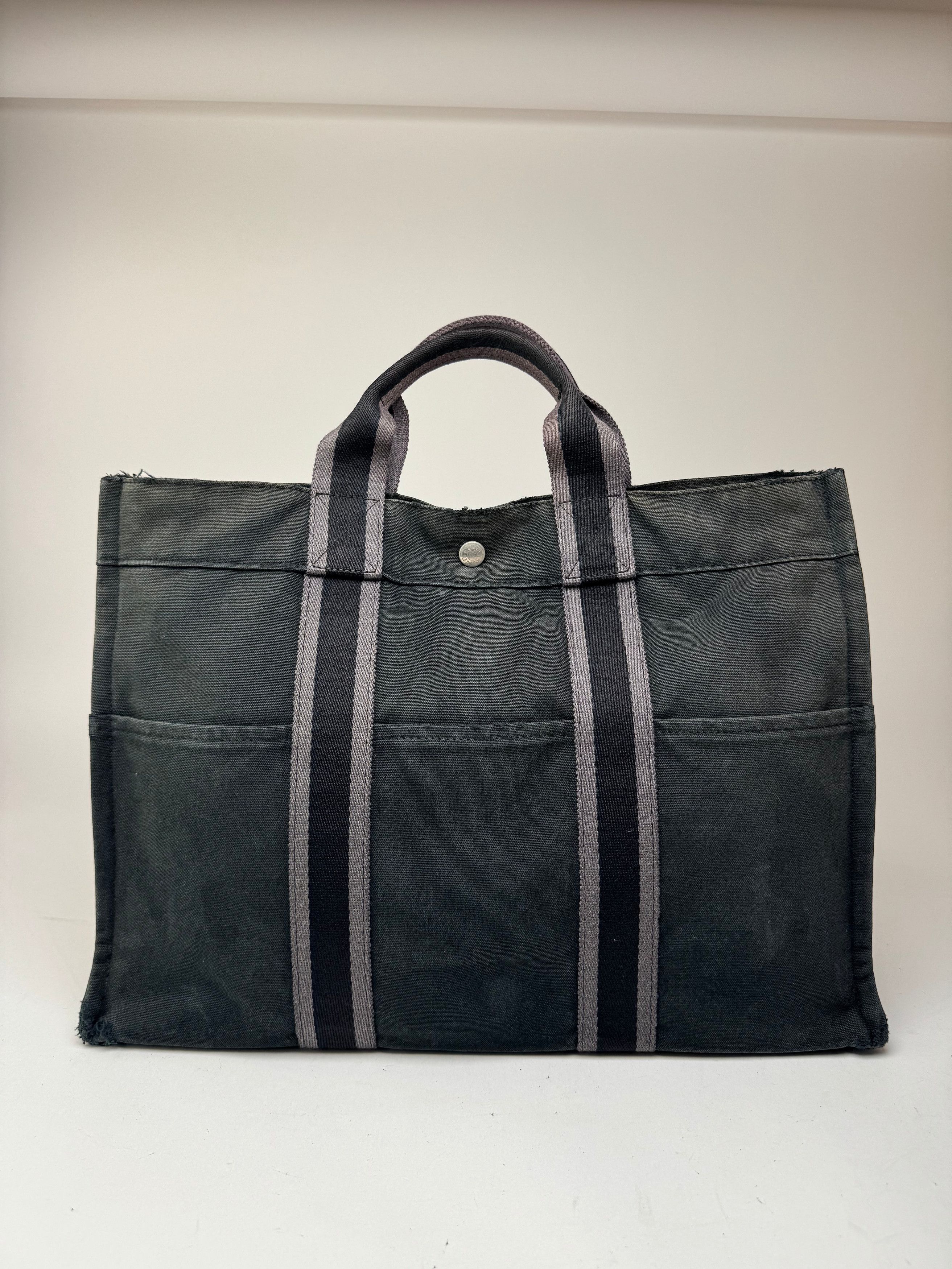 Other Vintage Hermes Canvas Tote bag black Size ONE SIZE - 1 Thumbnail