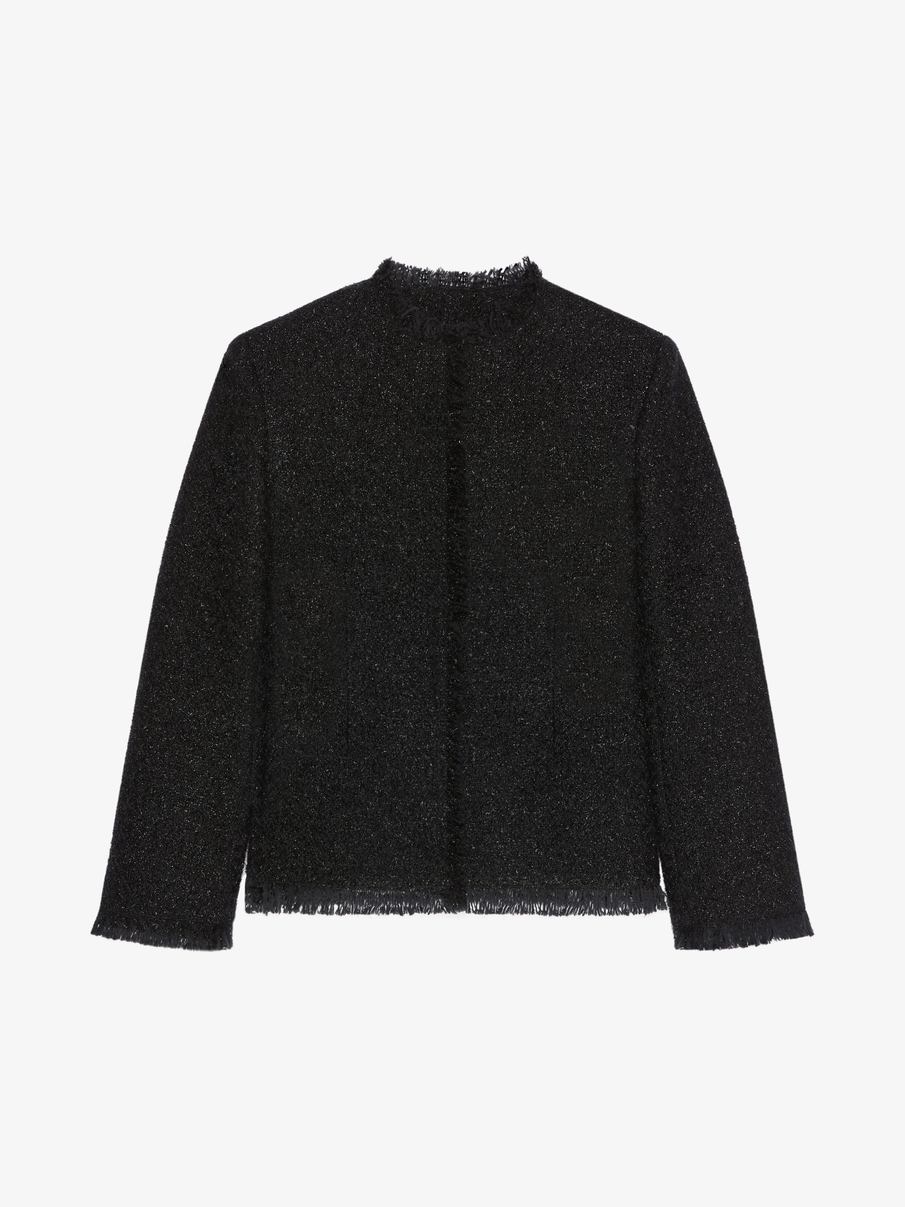 Givenchy o1w1db10326 Jacket in Tweed in Black Size XXS / US 00 / IT 34 - 1 Thumbnail
