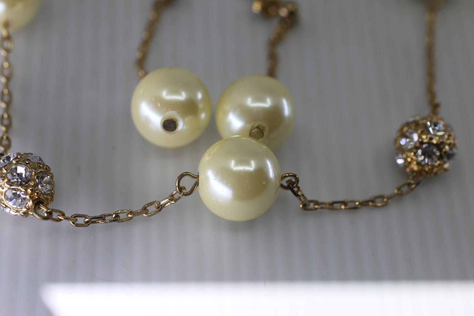 The Unbranded Brand Bijoux Ternier Faux Pearl Necklace & Earrings Set Gold Tone Size ONE SIZE - 2 Thumbnail
