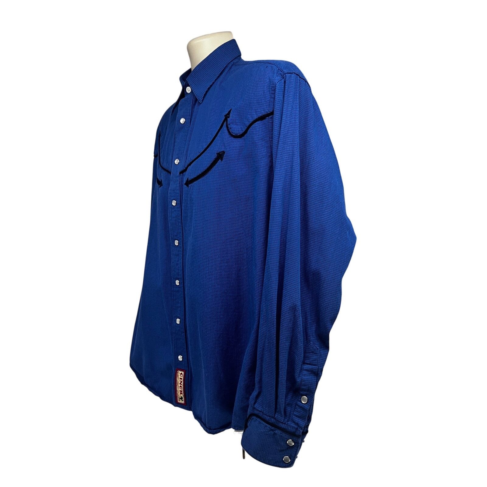 CINCH Cinch Blue Western Rockabilly Cowboy Pearl Snap Shirt Medium Size US M / EU 48-50 / 2 - 3 Thumbnail