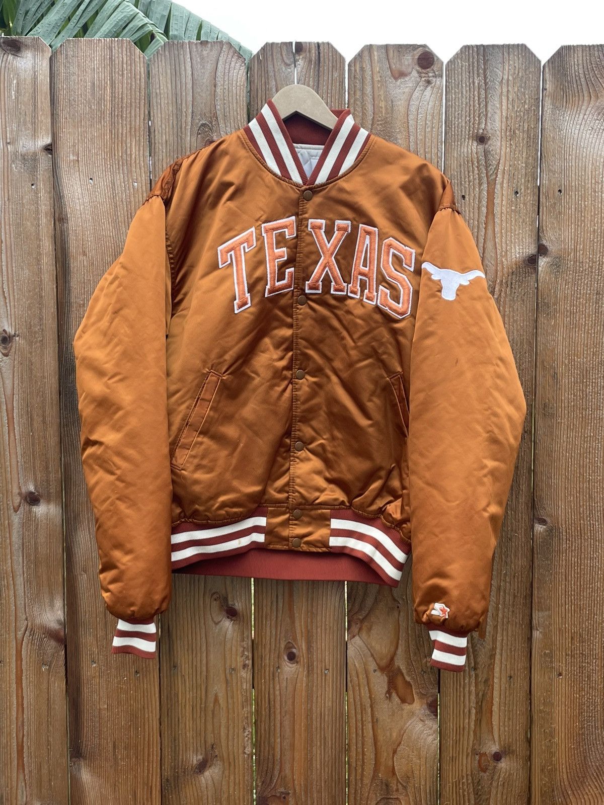 Vintage Vintage 80s Texas University Starter Jacket Size Large Size US L / EU 52-54 / 3 - 1 Thumbnail