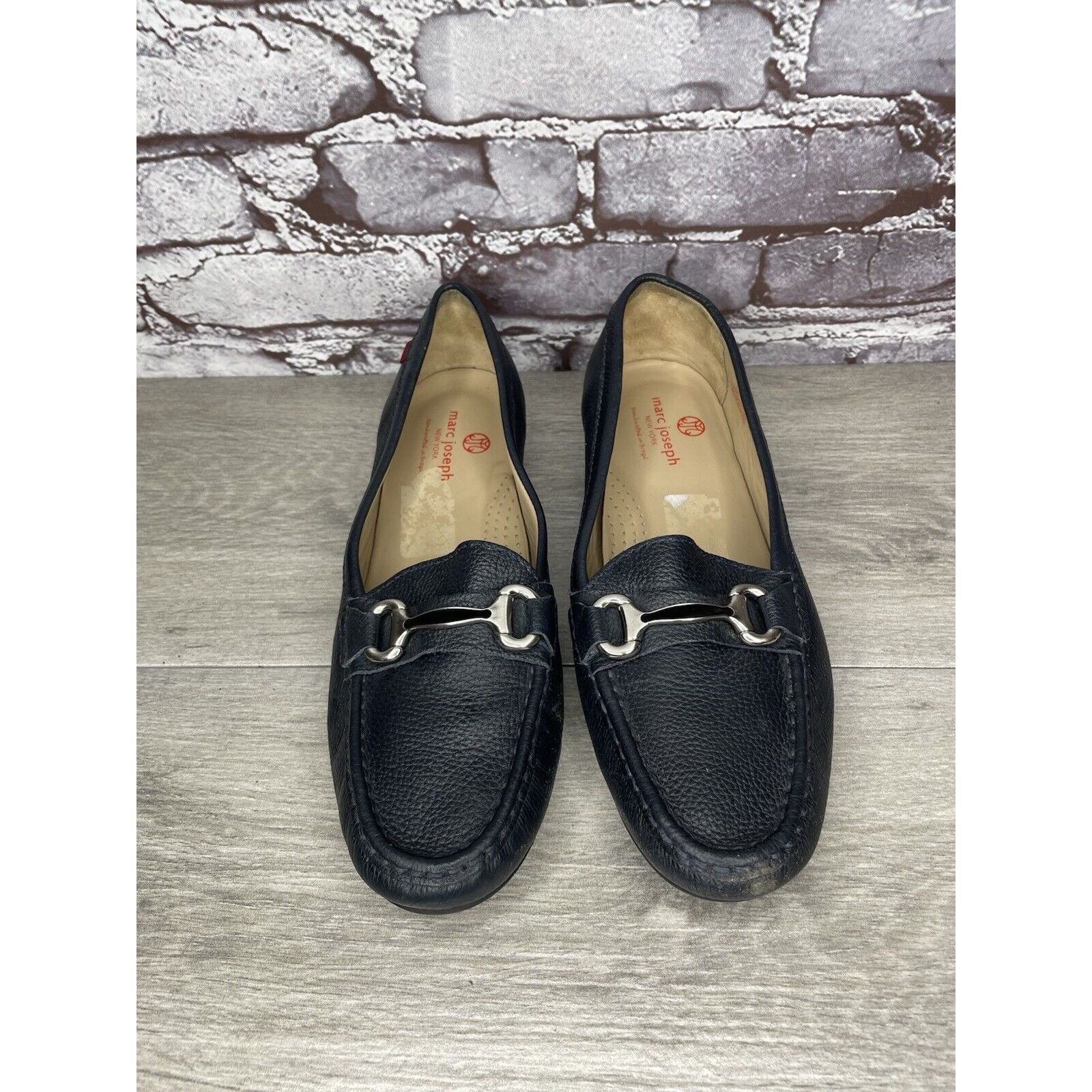 Joseph Marc Joseph New York Grand Street Blue Leather Loafers Women Size US 10.5 / IT 40.5 - 10 Thumbnail