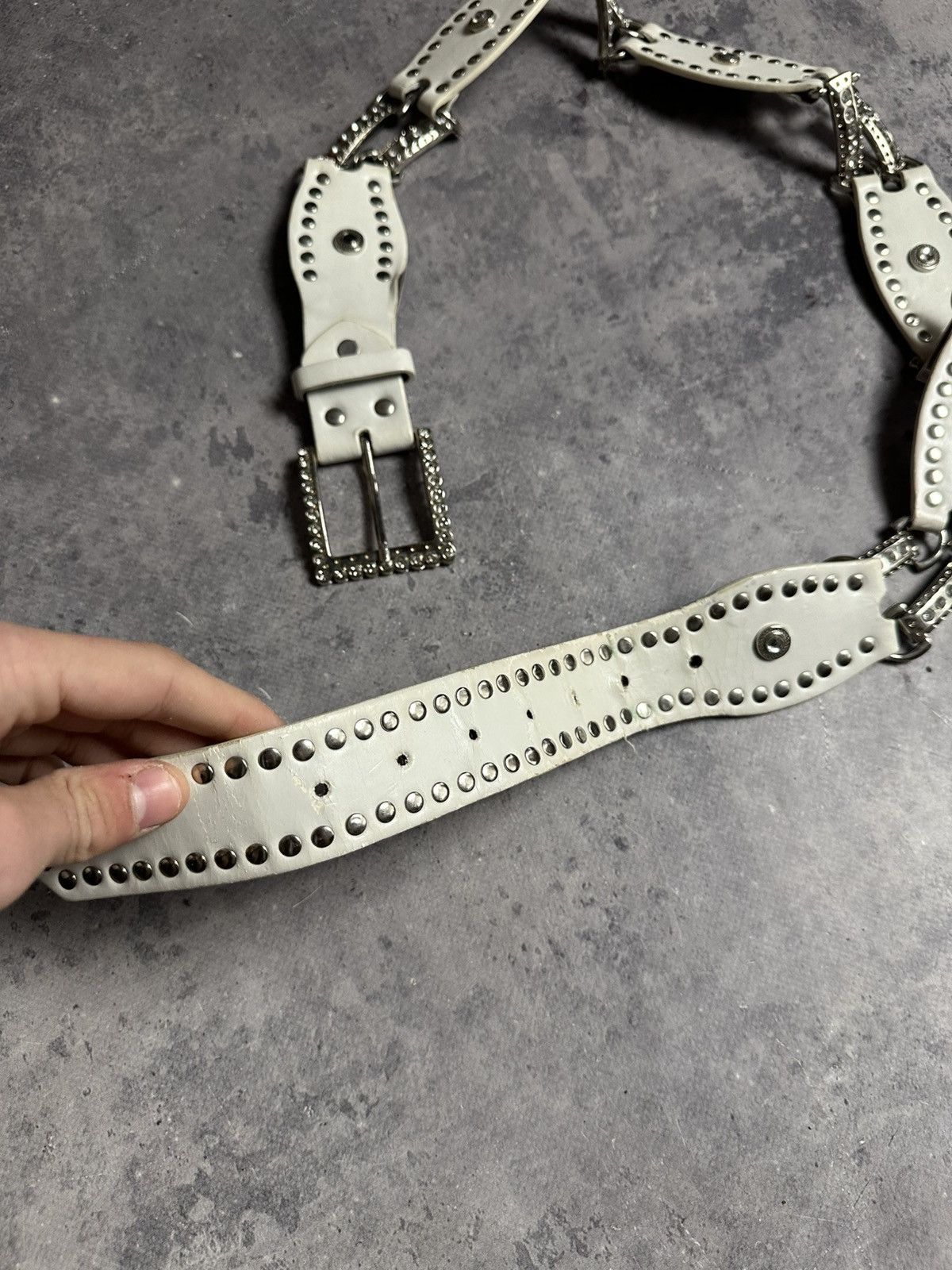 If Six Was Nine Vintage If Six Was Nine Style Belt Y2K White Size ONE SIZE - 4 Thumbnail