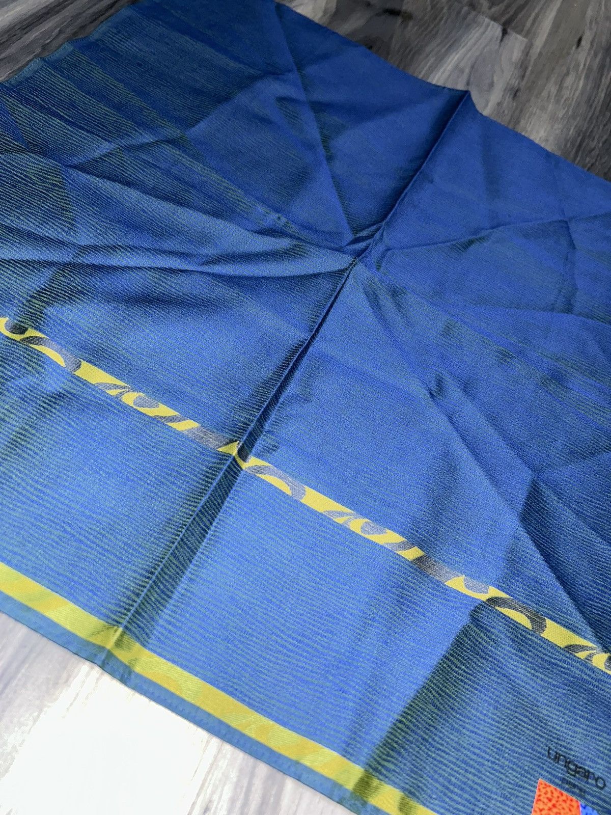 Ungaro Paris Ungaro Paris Vintage Blue & Green 2 Tone Handkerchief Scarf Size ONE SIZE - 7 Thumbnail
