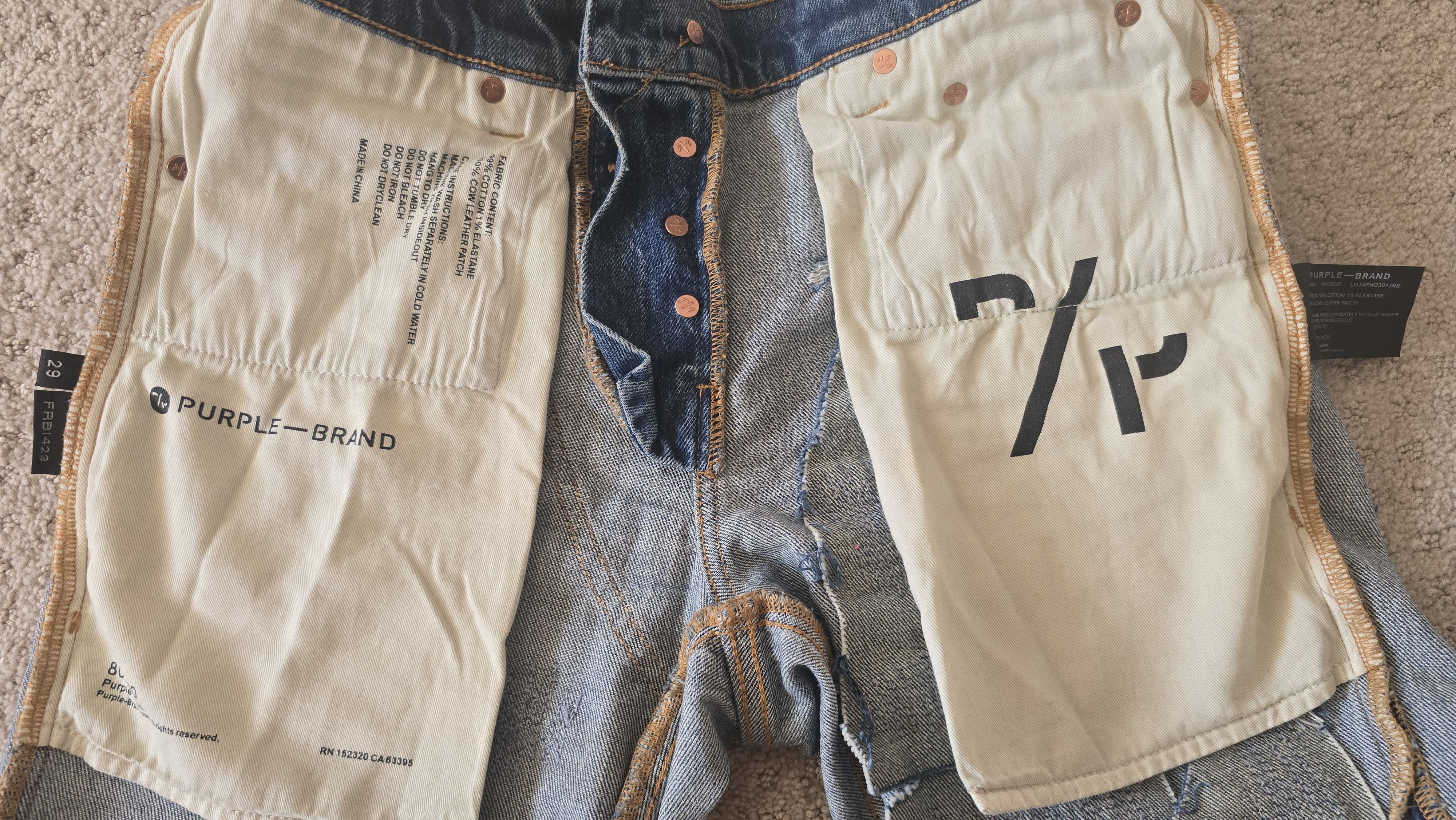Purple Brand Purple Brand P004 Limited Edition Flared Jeans BBC SUPREME Size US 29 - 6 Thumbnail