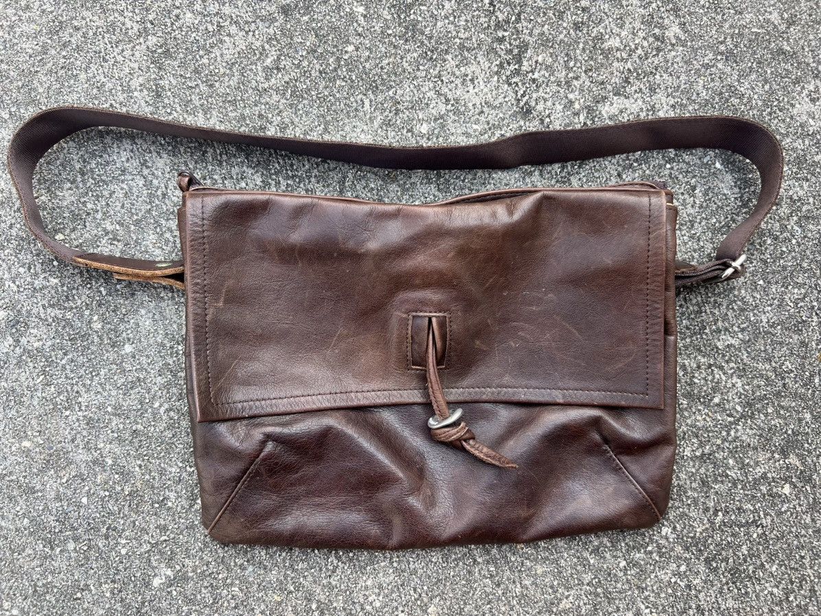 Leather Vintage Indeed Japan Pewter Patina Leather Sling Bag Size ONE SIZE - 6 Thumbnail