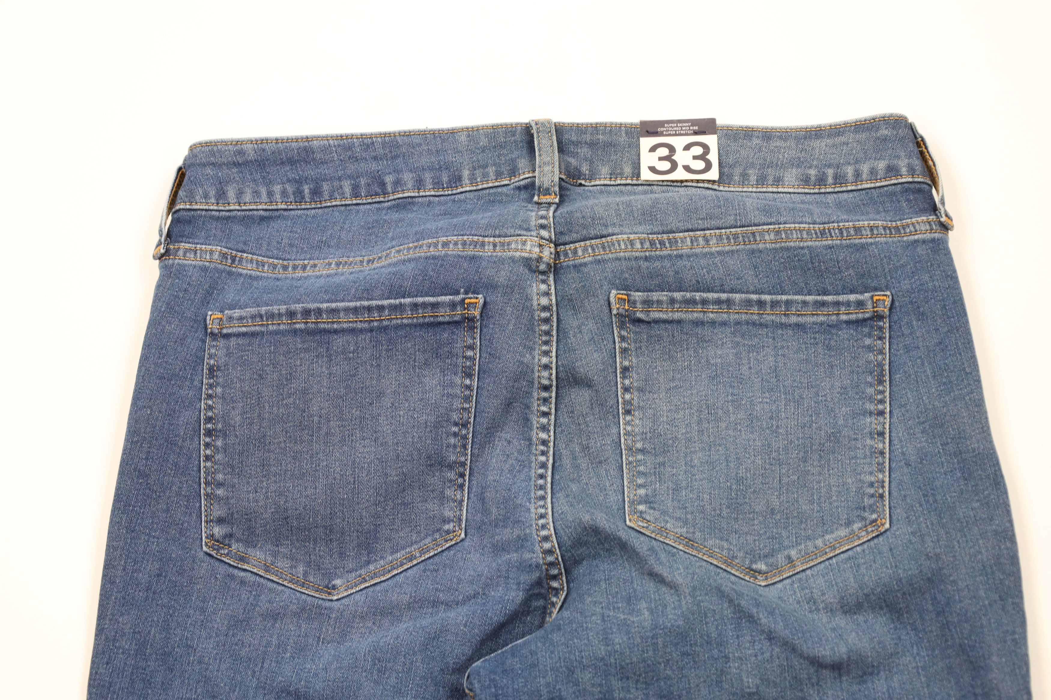 Gap New Gap Mid Rise Super Skinny Jeggings Jeans Pants Blue Size 38" / US 16 / IT 52 - 9 Thumbnail